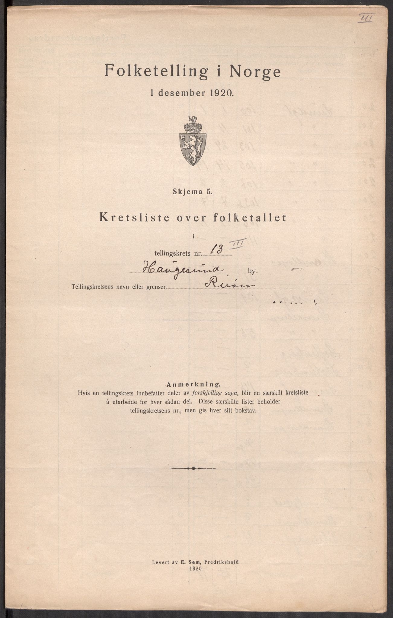 SAST, Folketelling 1920 for 1106 Haugesund kjøpstad, 1920, s. 66