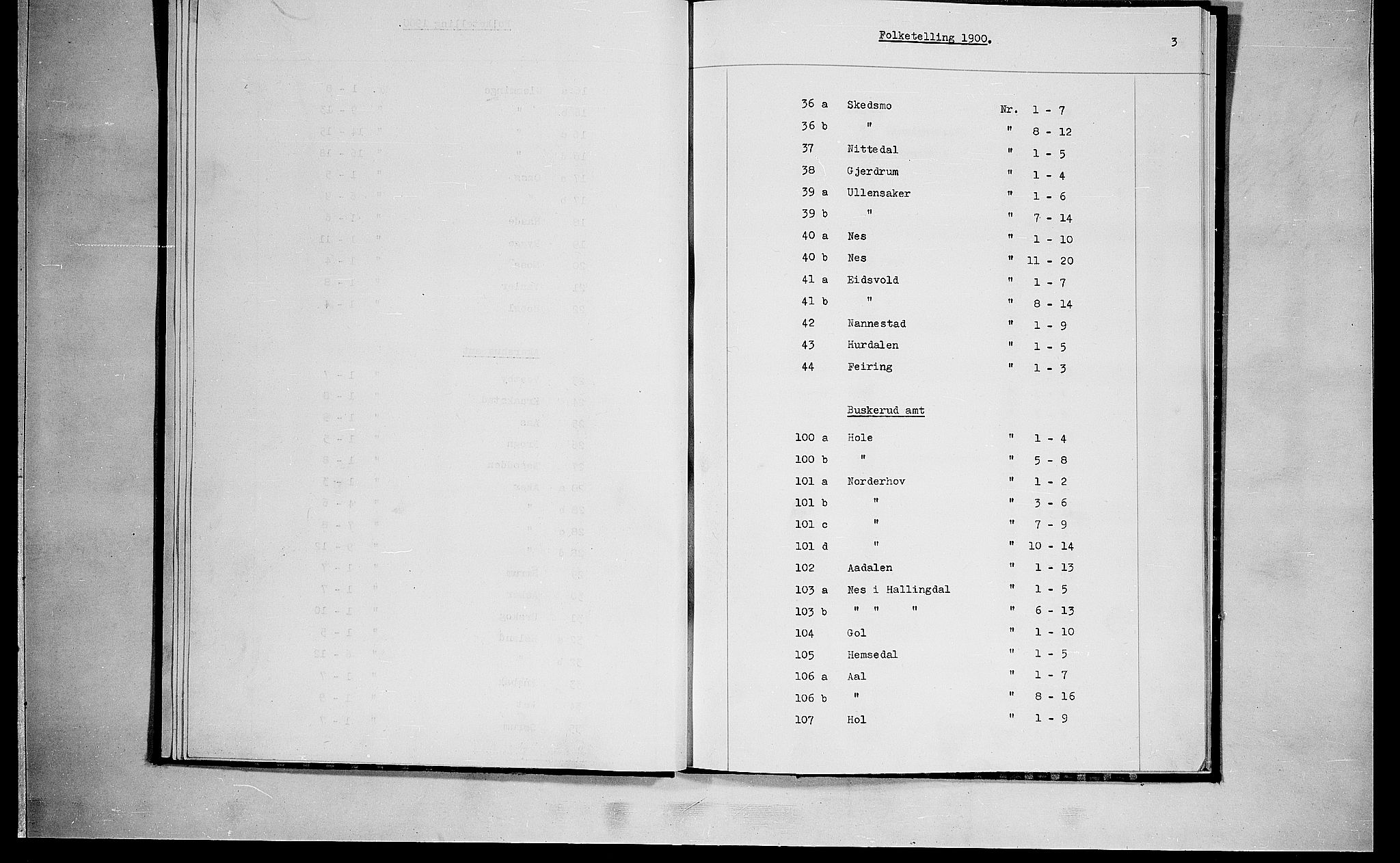 SAO, Folketelling 1900 for 0239 Hurdal herred, 1900