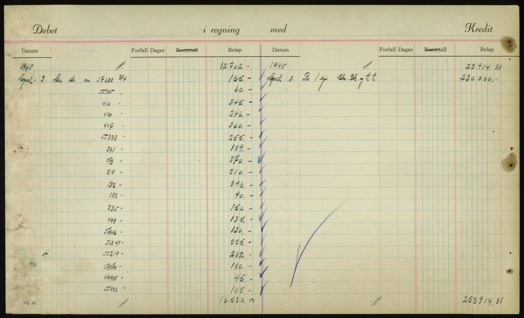 Forsvarsdepartementet, 10. kontor / Oppgjørskontoret, AV/RA-RAFA-1225/D/Db/L0180: Lista oppgjørskontor, 1942-1952, s. 1958