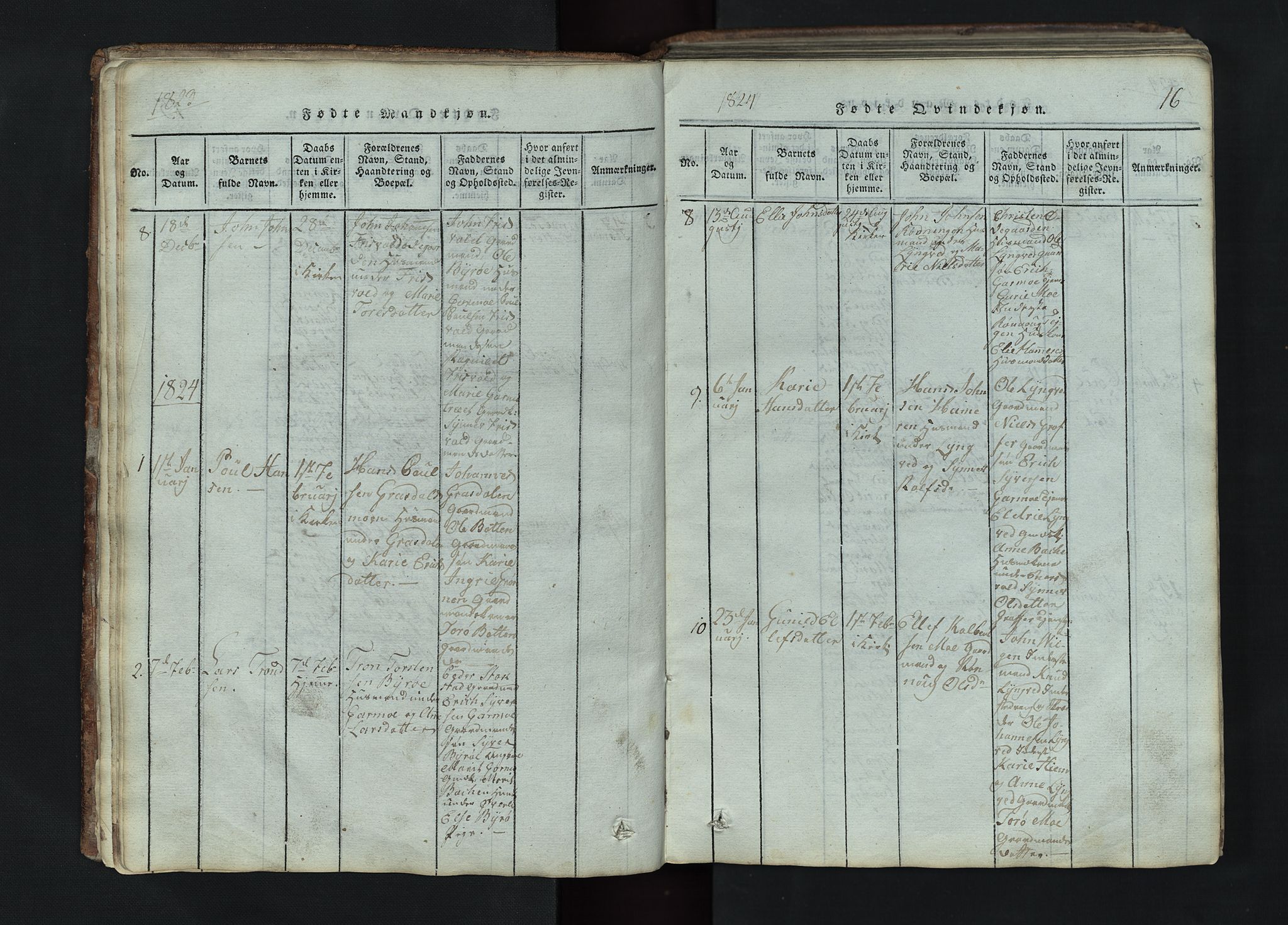 Lom prestekontor, AV/SAH-PREST-070/L/L0002: Klokkerbok nr. 2, 1815-1844, s. 16