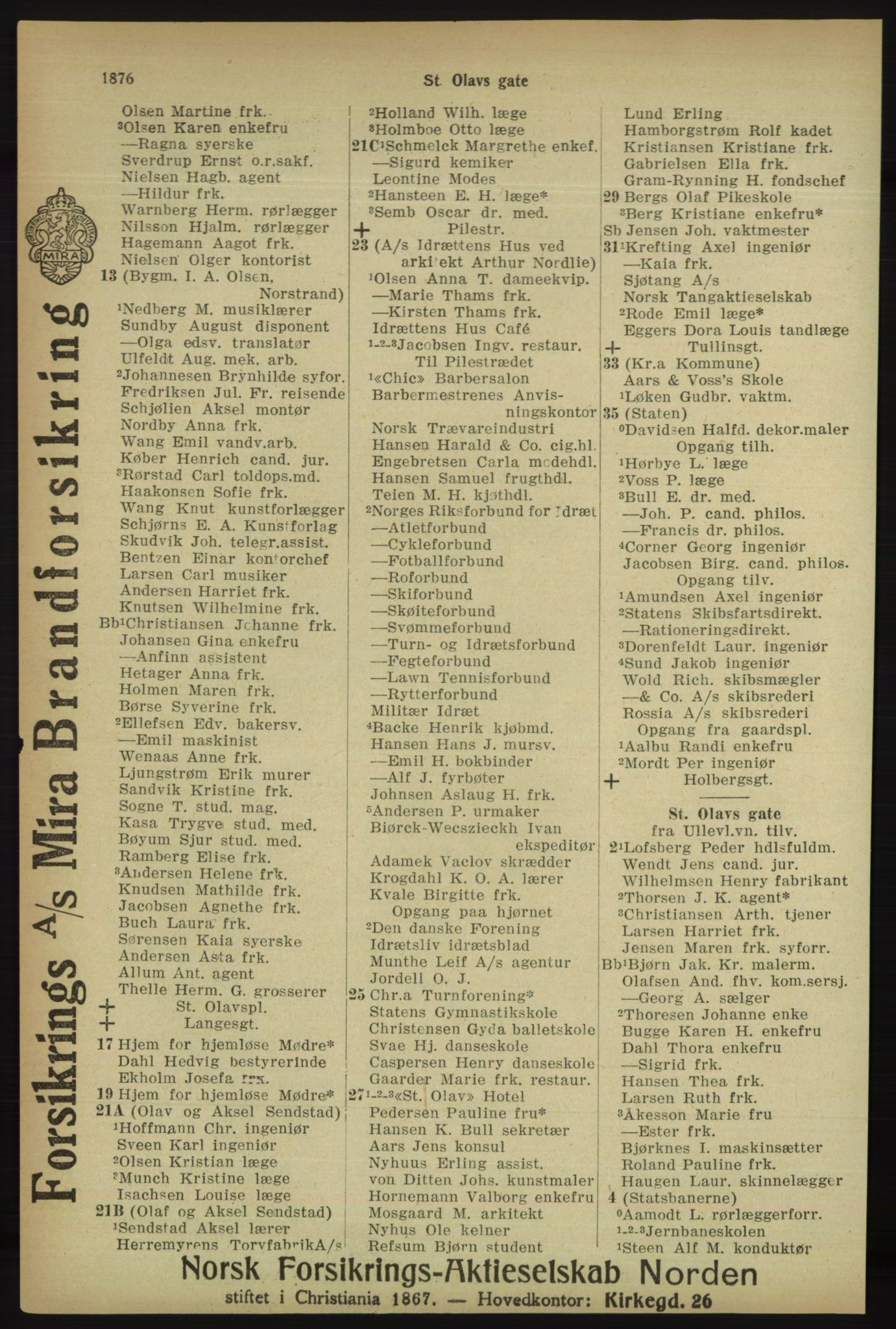 Kristiania/Oslo adressebok, PUBL/-, 1918, s. 2029