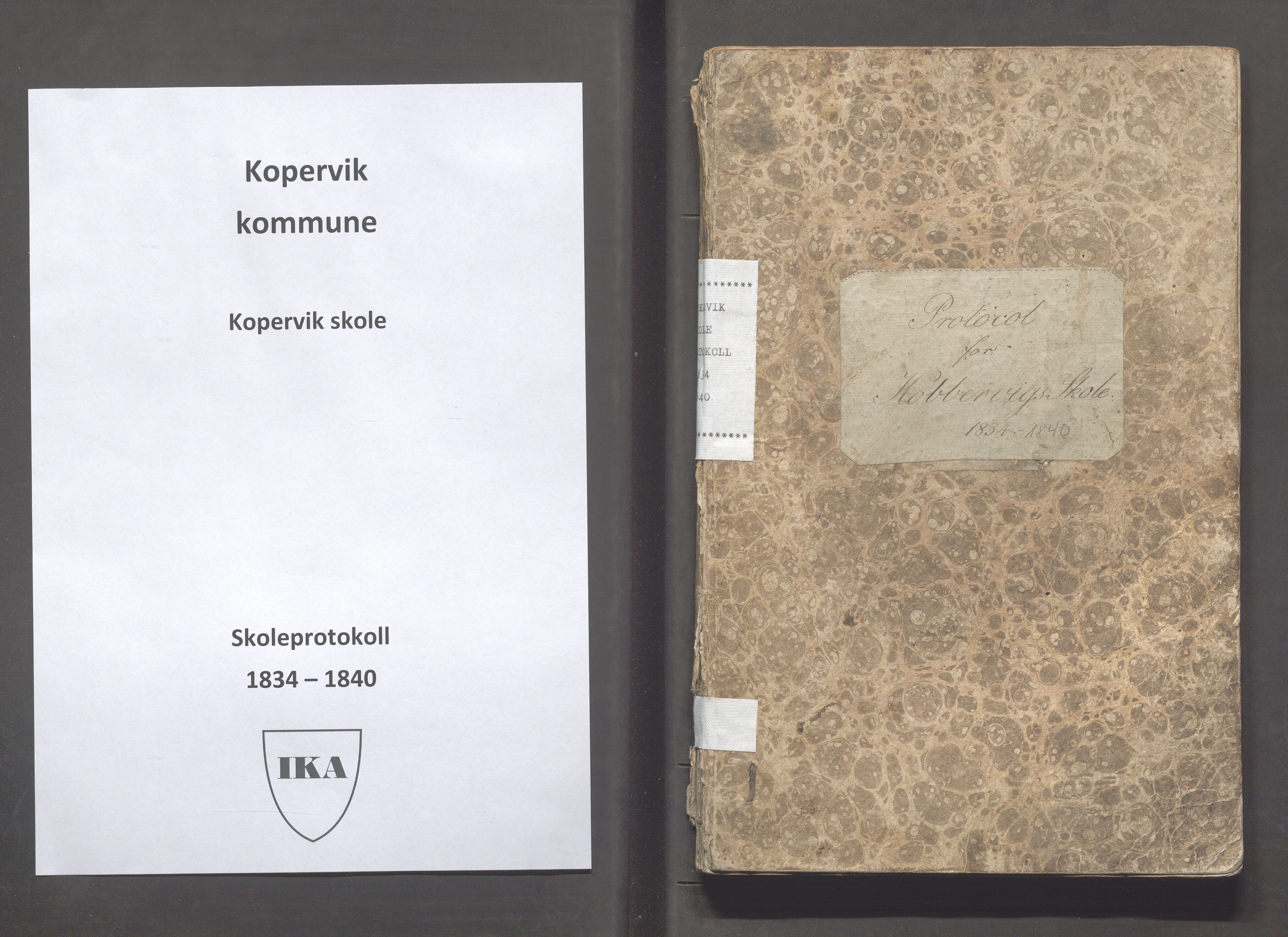 Kopervik Kommune - Kopervik skole, IKAR/K-102472/H/L0002: Skoleprotokoll, 1834-1840