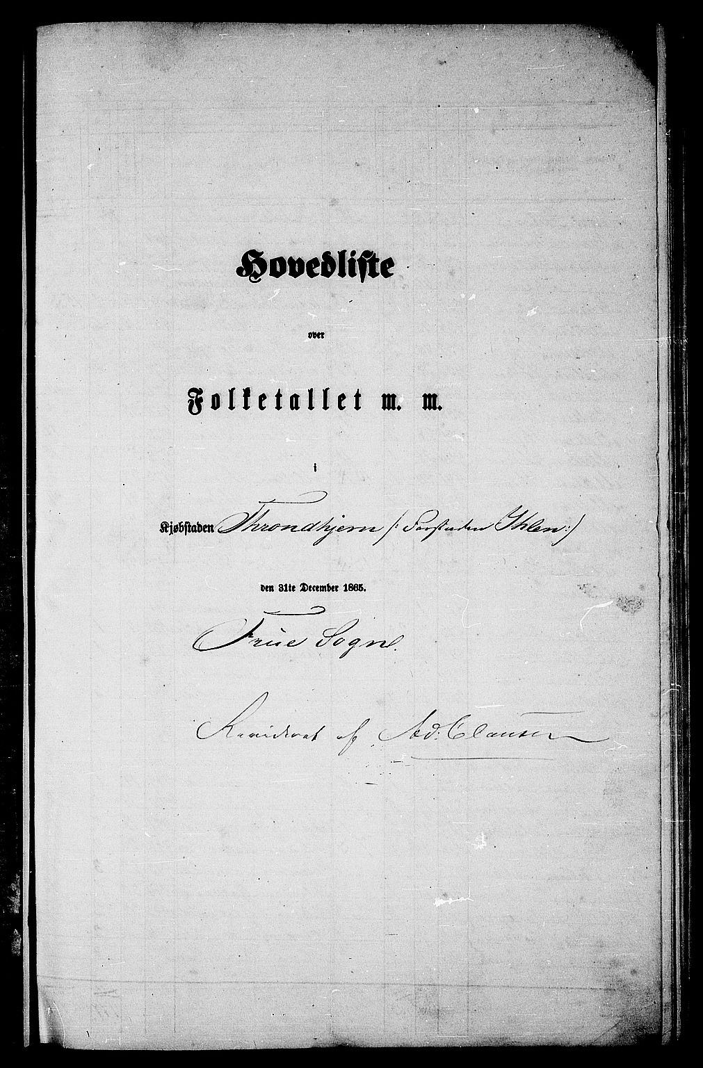 RA, Folketelling 1865 for 1601 Trondheim kjøpstad, 1865, s. 22