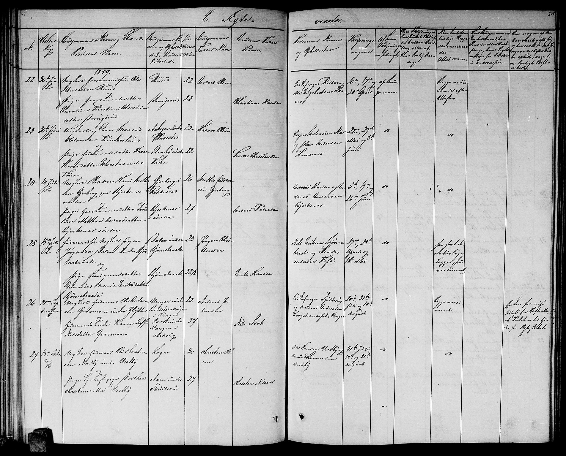 Høland prestekontor Kirkebøker, SAO/A-10346a/G/Ga/L0004: Klokkerbok nr. I 4, 1854-1862, s. 275