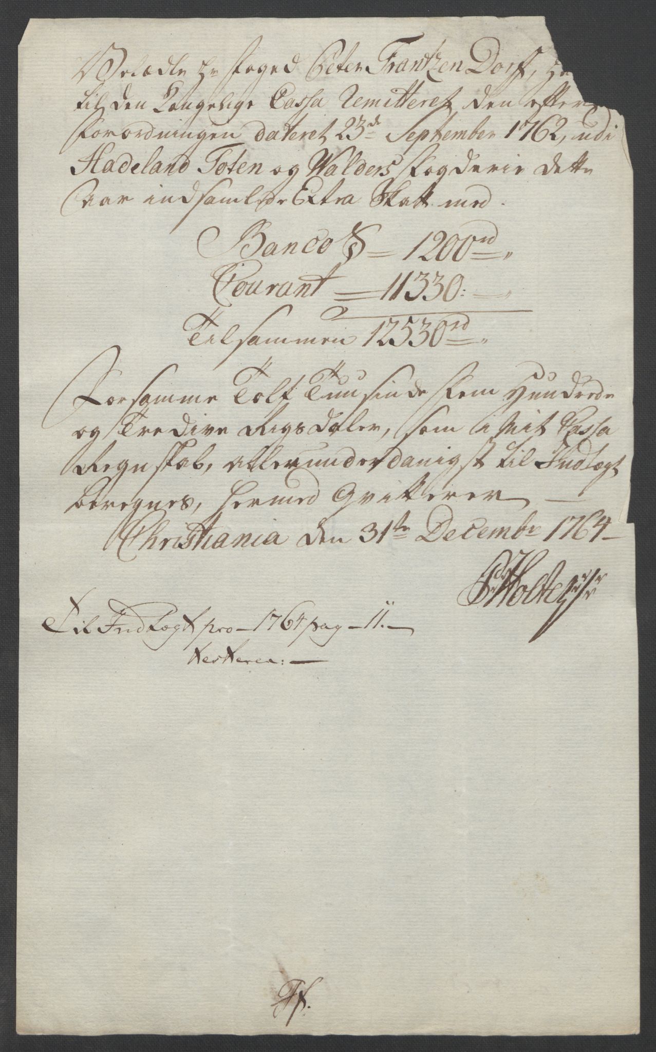 Rentekammeret inntil 1814, Reviderte regnskaper, Fogderegnskap, RA/EA-4092/R19/L1399: Fogderegnskap Toten, Hadeland og Vardal, 1762-1783, s. 63