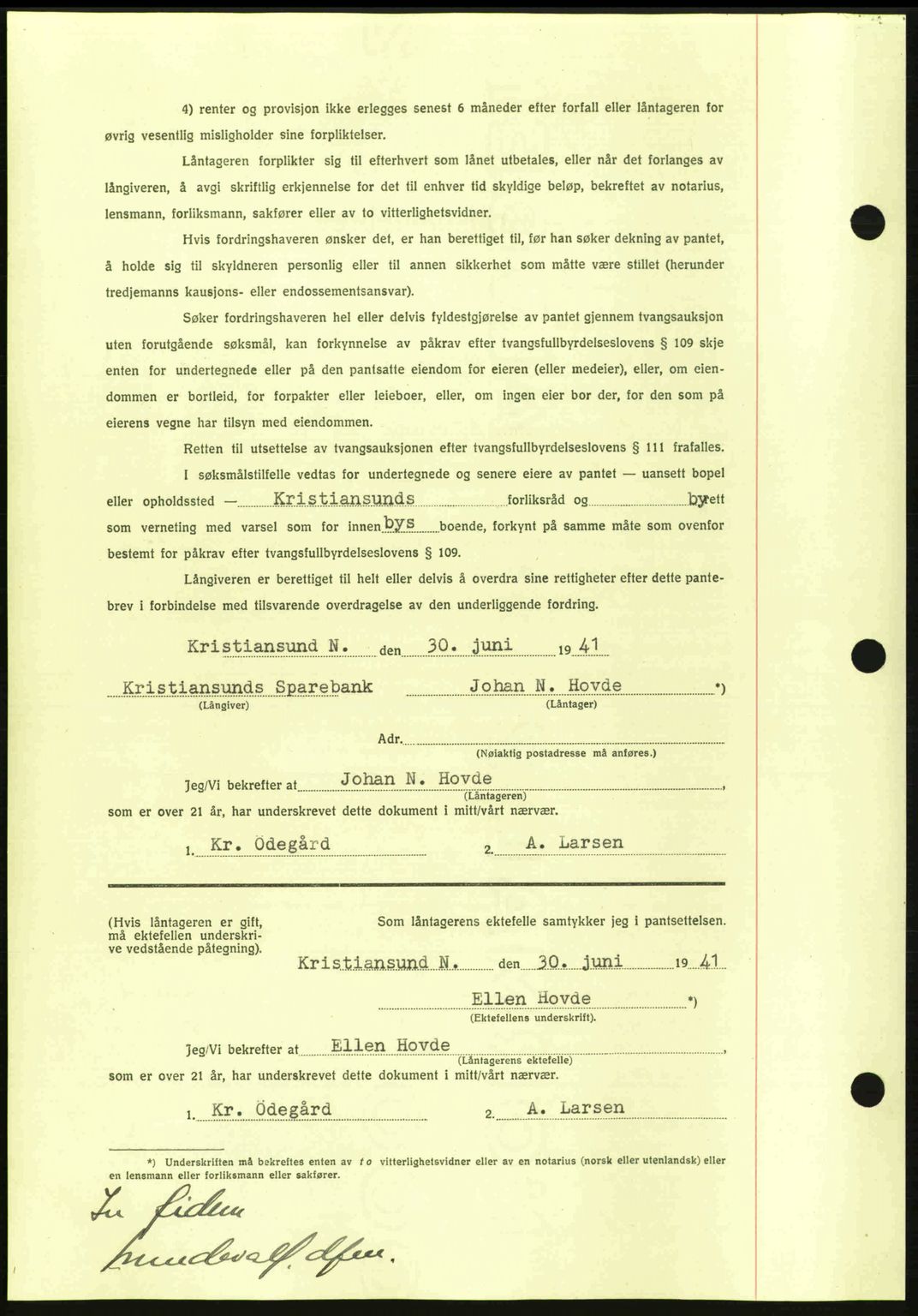 Kristiansund byfogd, AV/SAT-A-4587/A/27: Pantebok nr. 35, 1941-1942, Dagboknr: 505/1941