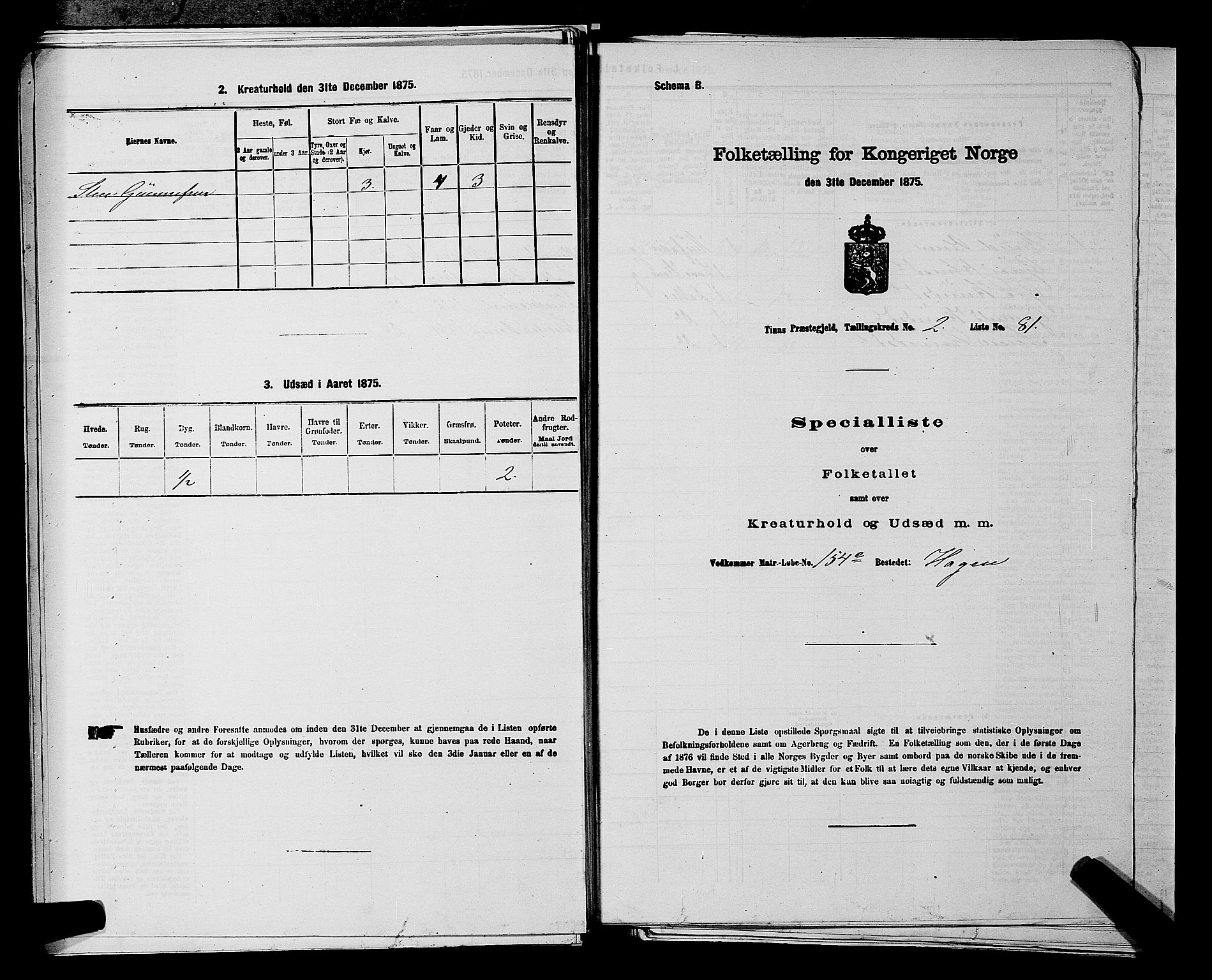 SAKO, Folketelling 1875 for 0826P Tinn prestegjeld, 1875, s. 331