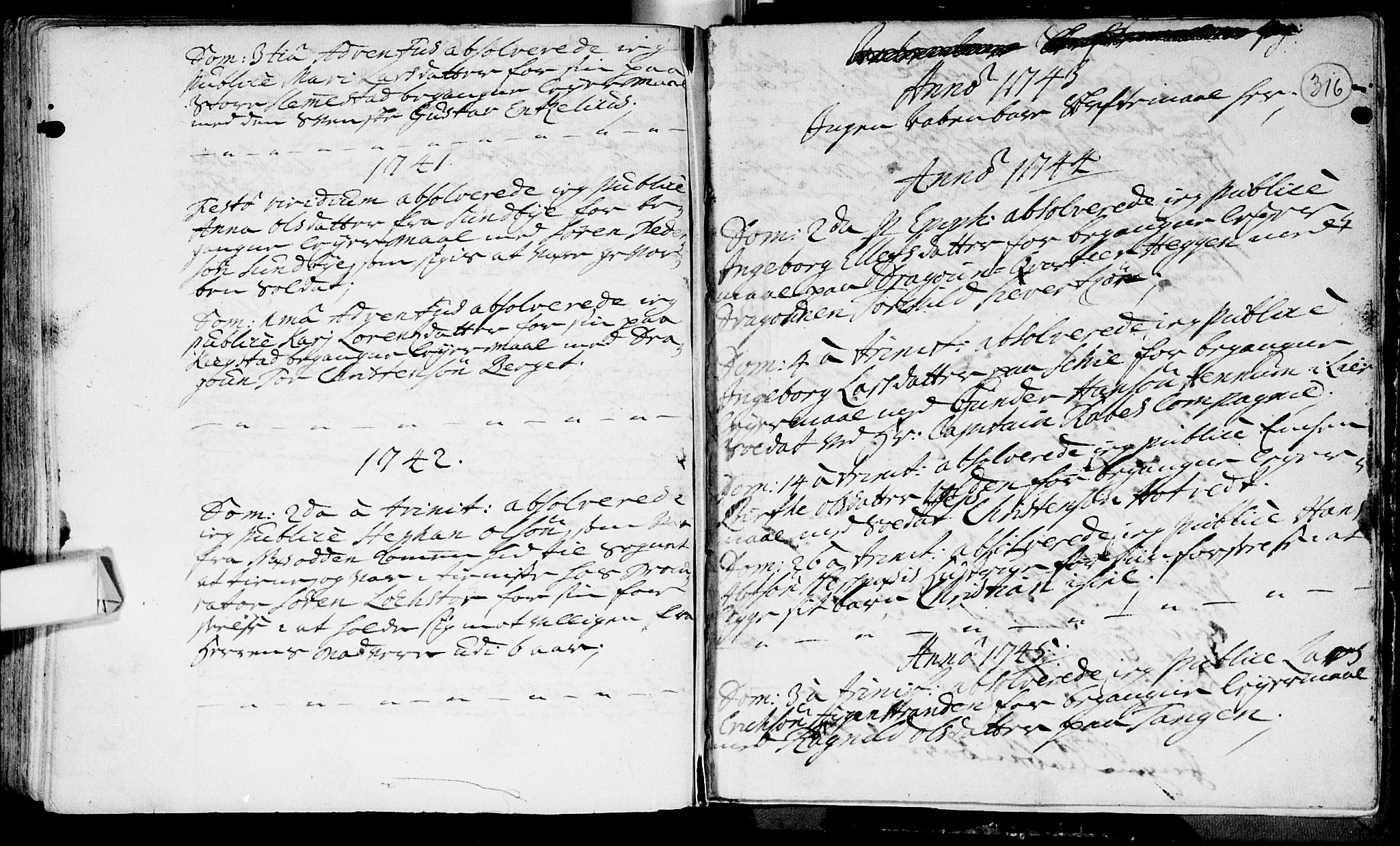 Røyken kirkebøker, SAKO/A-241/F/Fa/L0002: Ministerialbok nr. 2, 1731-1782, s. 316