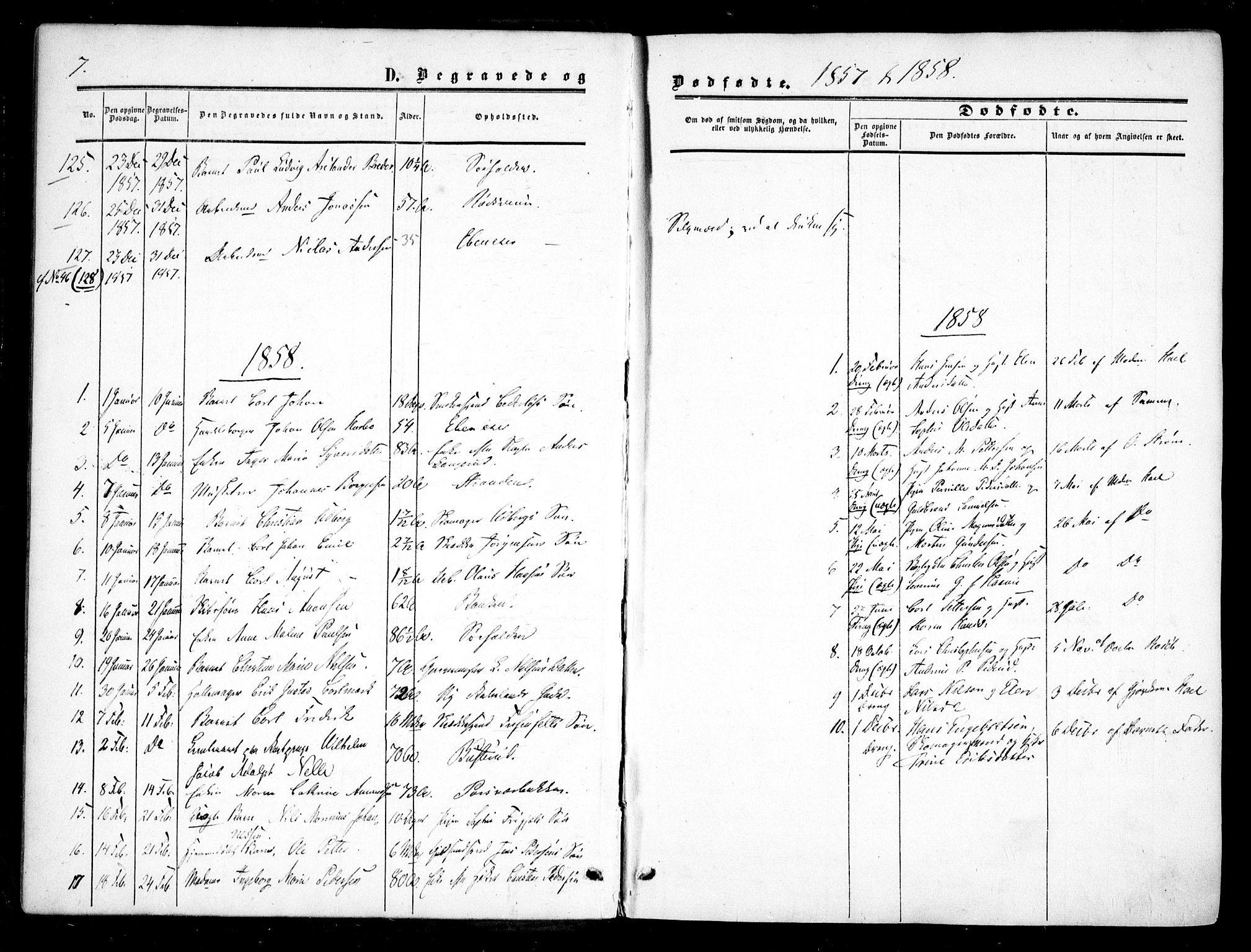 Halden prestekontor Kirkebøker, SAO/A-10909/F/Fa/L0008: Ministerialbok nr. I 8, 1857-1865, s. 7