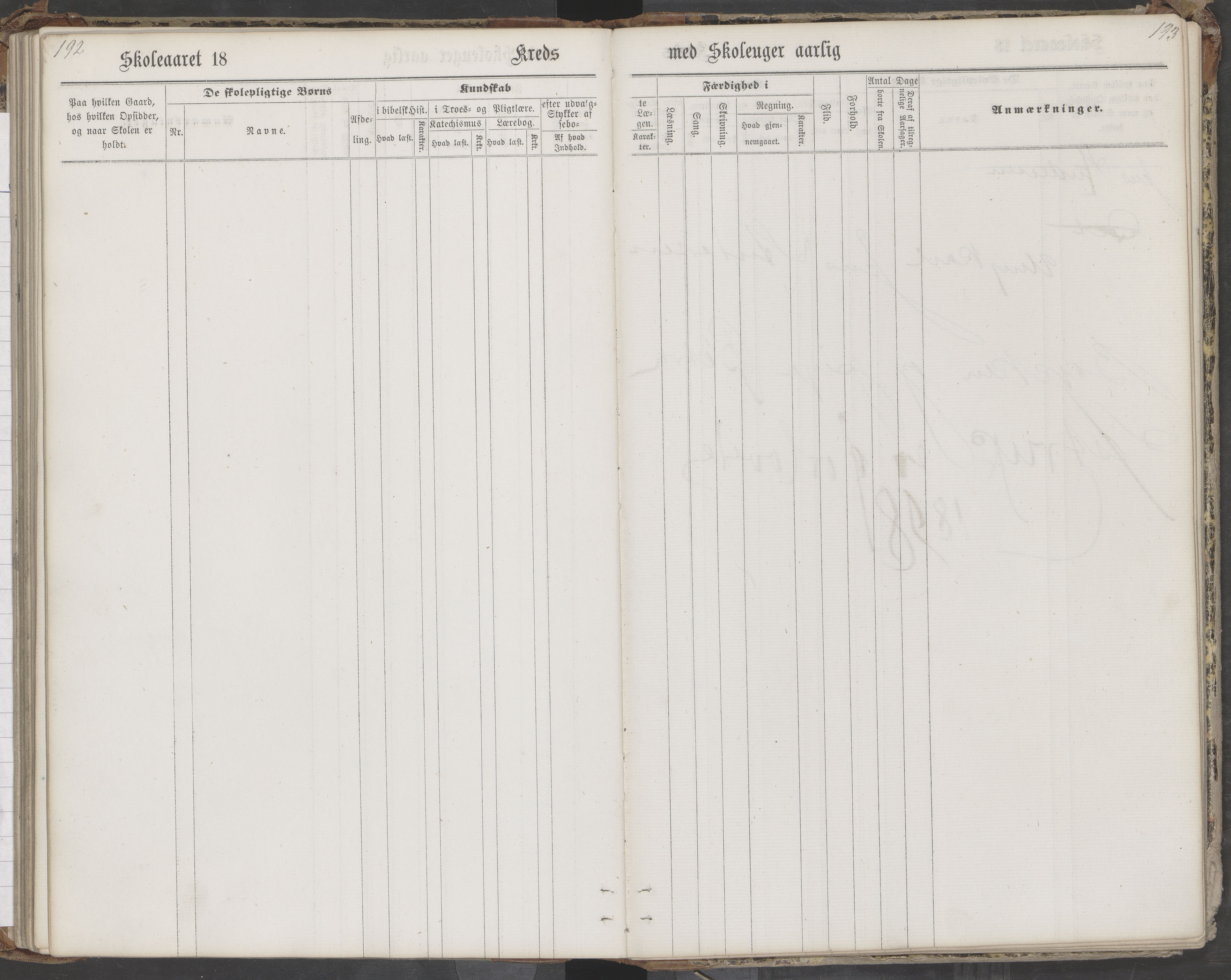 Saltdal kommune. Ymse skolekretser, AIN/K-18400.510.18/442/L0002/0002: Skoleprotokoller / Nordnes, Berghulnes, Junkerdal, 1871-1878