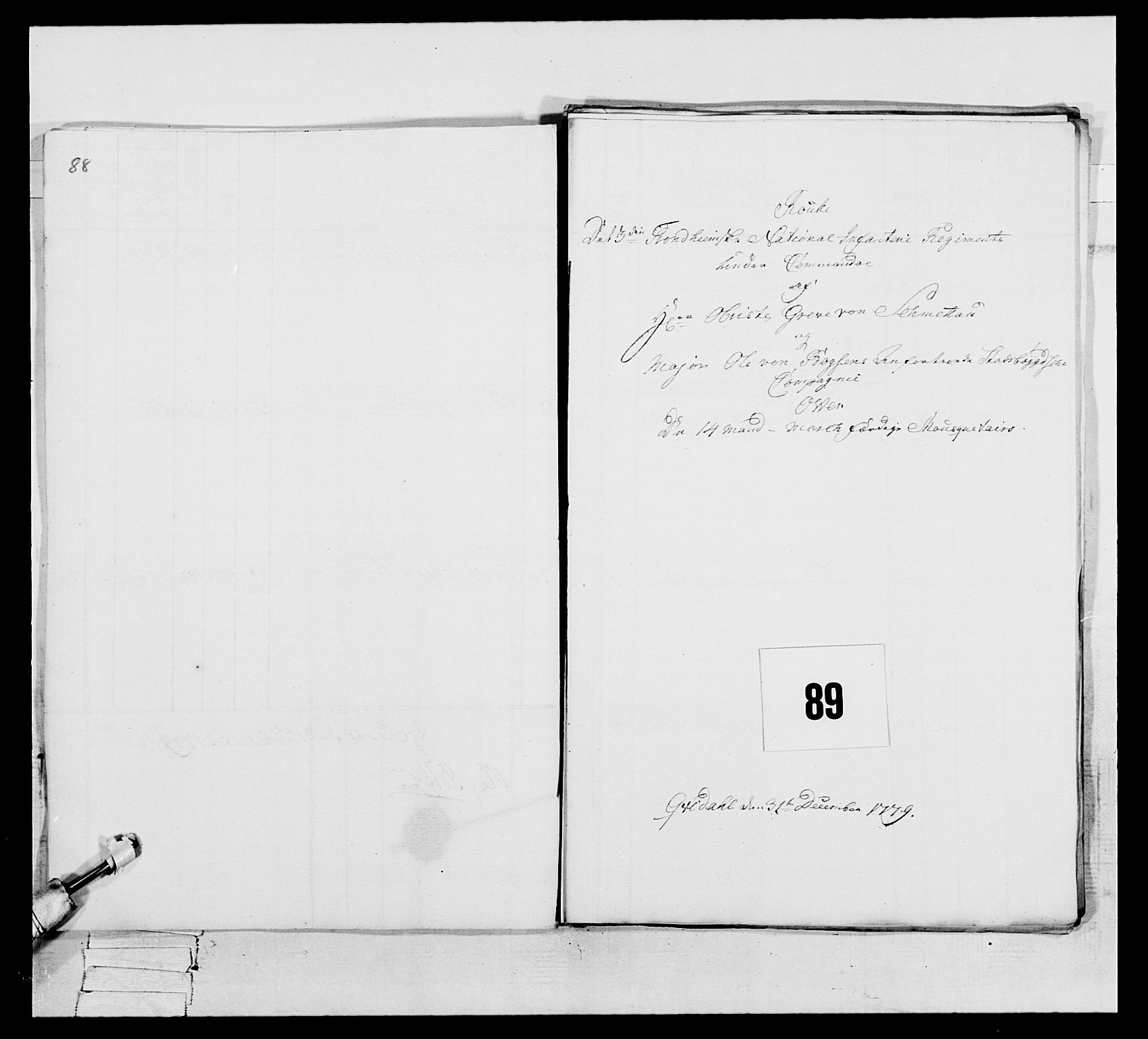 Generalitets- og kommissariatskollegiet, Det kongelige norske kommissariatskollegium, RA/EA-5420/E/Eh/L0086: 3. Trondheimske nasjonale infanteriregiment, 1776-1779, s. 348