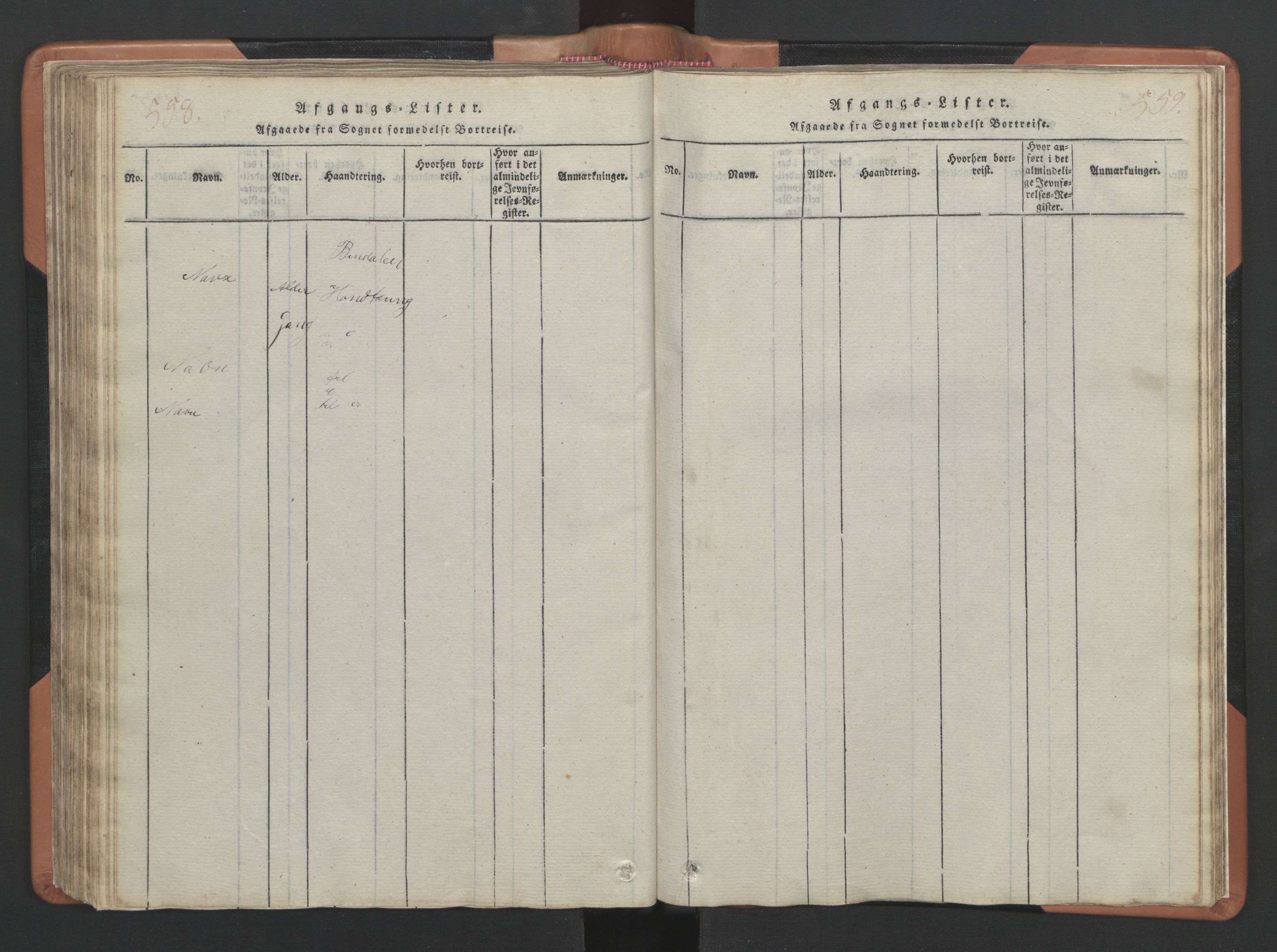 Ministerialprotokoller, klokkerbøker og fødselsregistre - Nordland, AV/SAT-A-1459/810/L0157: Klokkerbok nr. 810C01, 1819-1842, s. 558-559