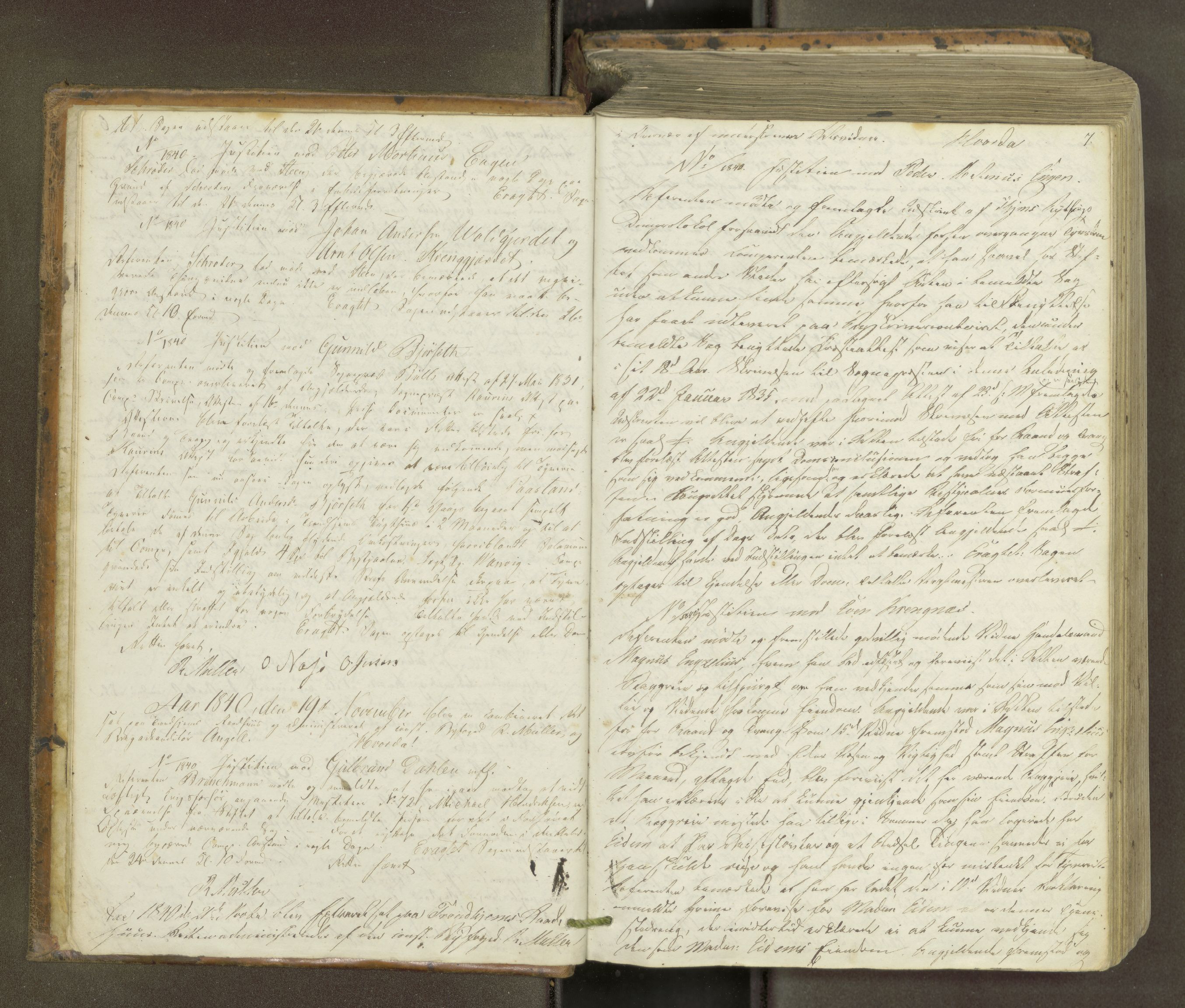 Trondheim byfogd, AV/SAT-A-0003/1/1/1B/L0007: Ekstrarettsprotokoll - 22/10-28/11., 1840-1844, s. 6b-7a