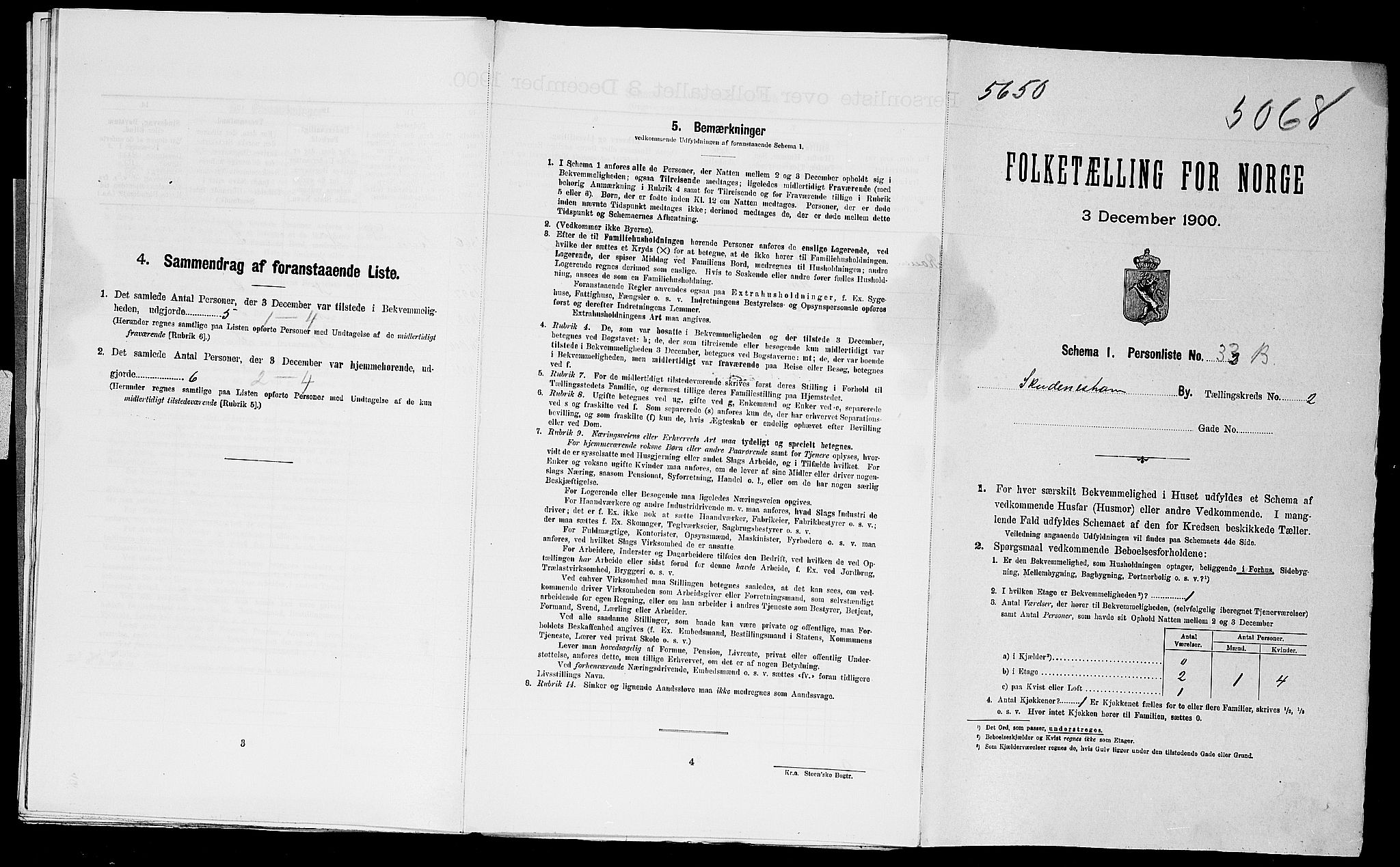 SAST, Folketelling 1900 for 1104 Skudeneshavn ladested, 1900, s. 68