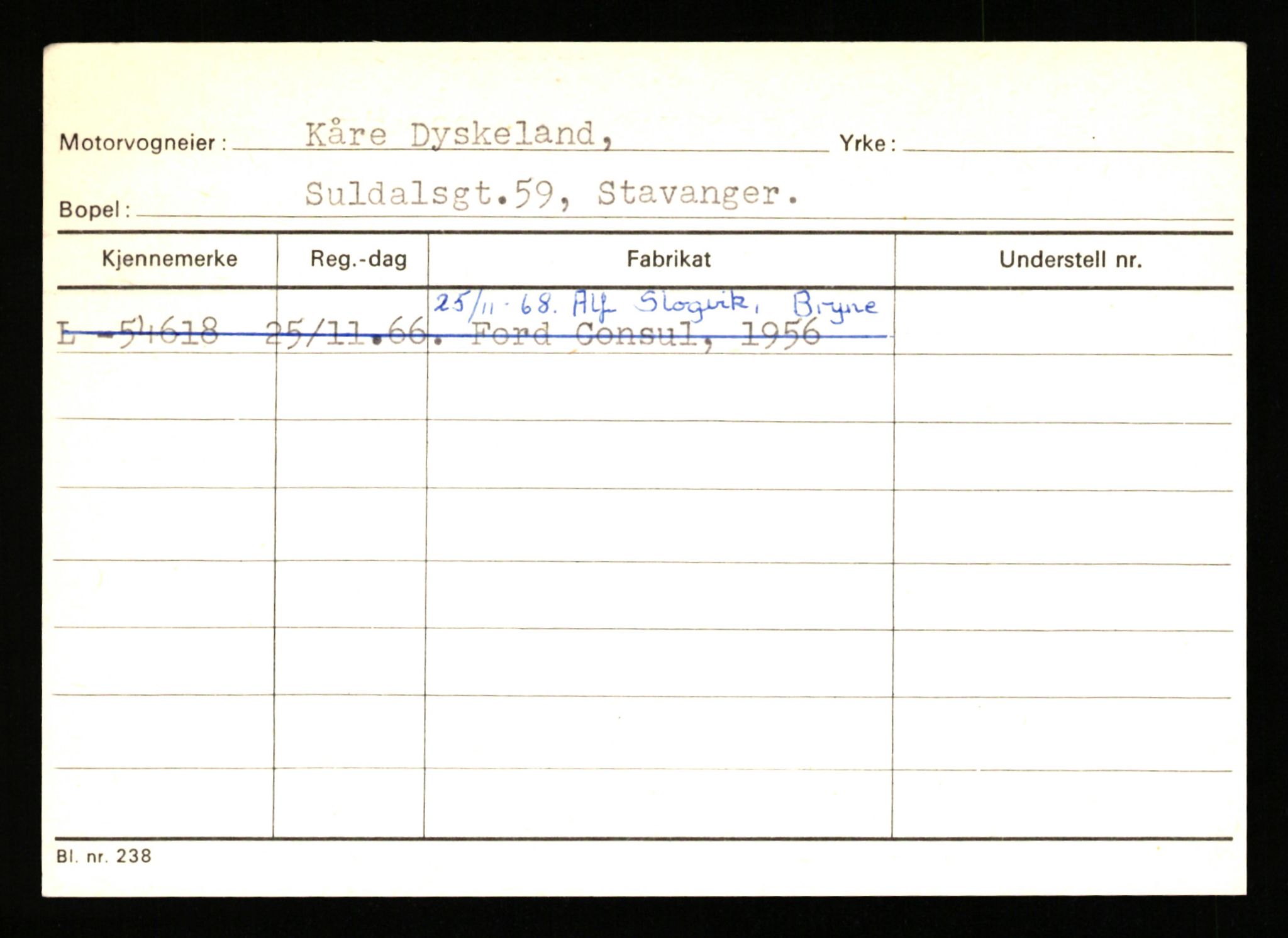 Stavanger trafikkstasjon, AV/SAST-A-101942/0/H/L0006: Dalva - Egersund, 1930-1971, s. 1297