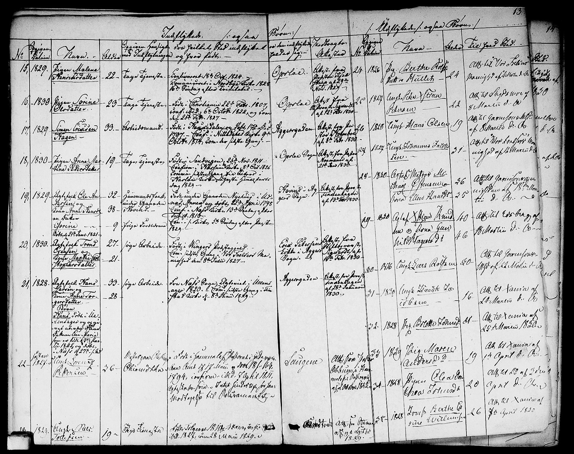 Aker prestekontor kirkebøker, AV/SAO-A-10861/F/L0018: Ministerialbok nr. 17, 1829-1852, s. 13