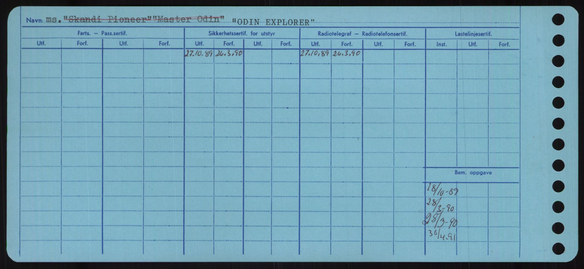 Sjøfartsdirektoratet med forløpere, Skipsmålingen, RA/S-1627/H/Ha/L0004/0002: Fartøy, Mas-R / Fartøy, Odin-R, s. 4