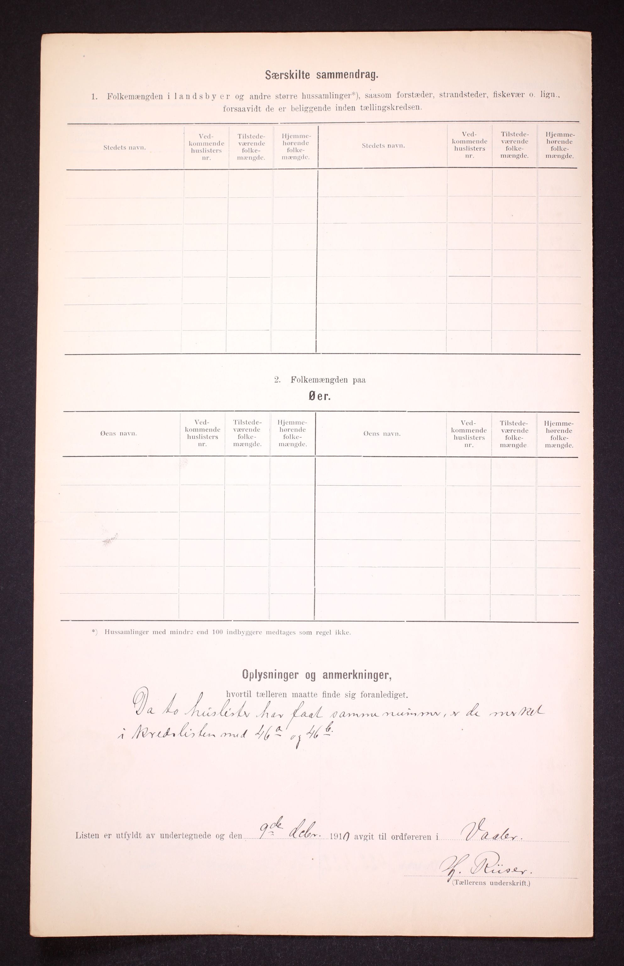 RA, Folketelling 1910 for 0137 Våler herred, 1910, s. 6