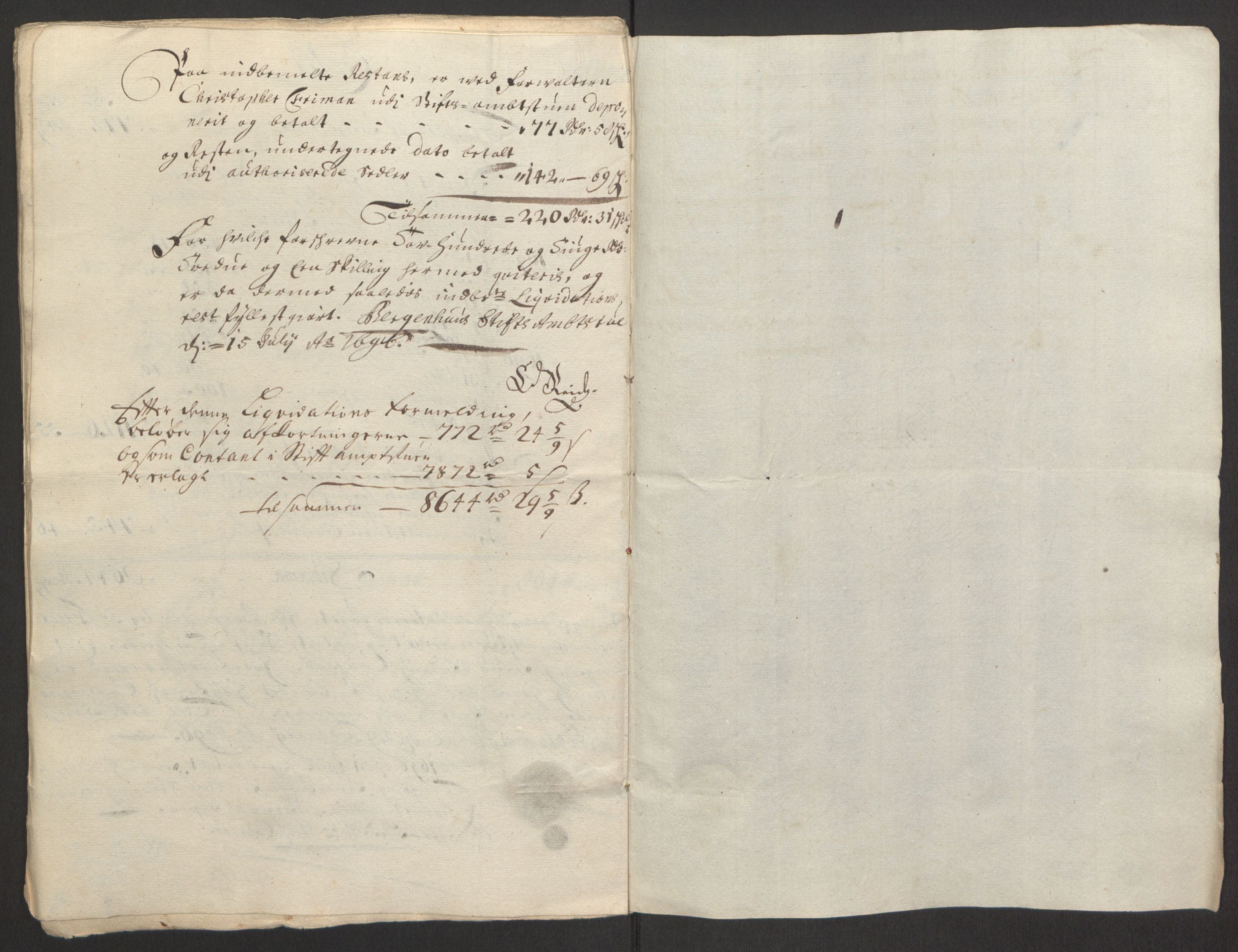 Rentekammeret inntil 1814, Reviderte regnskaper, Fogderegnskap, RA/EA-4092/R48/L2976: Fogderegnskap Sunnhordland og Hardanger, 1695-1696, s. 19