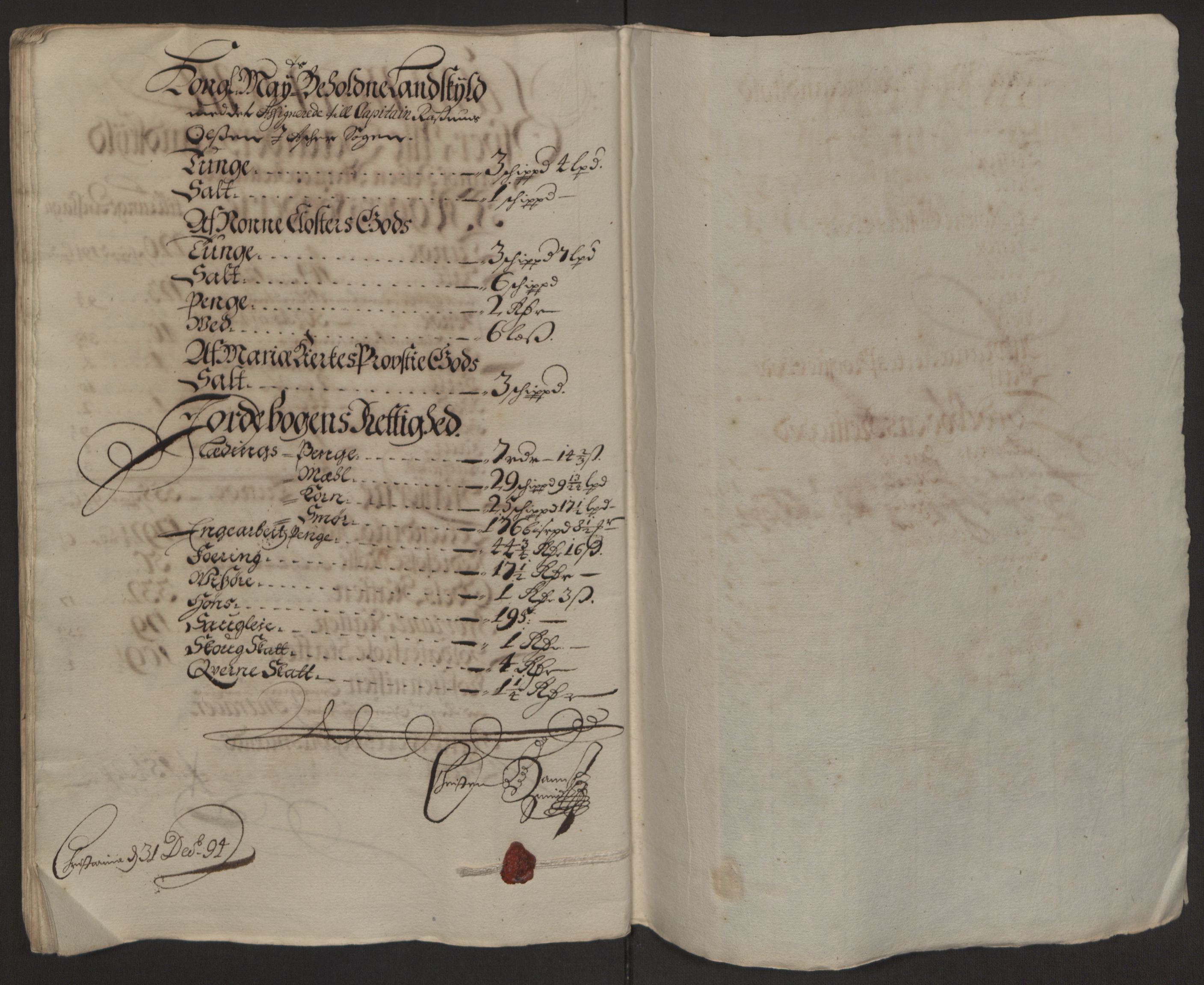 Rentekammeret inntil 1814, Reviderte regnskaper, Fogderegnskap, AV/RA-EA-4092/R10/L0438: Fogderegnskap Aker og Follo, 1694, s. 65