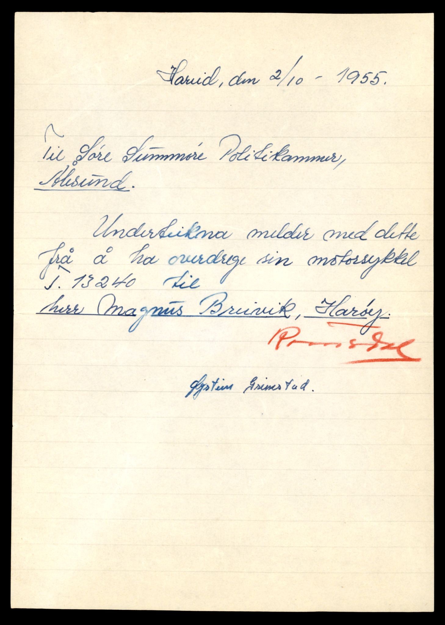 Møre og Romsdal vegkontor - Ålesund trafikkstasjon, AV/SAT-A-4099/F/Fe/L0038: Registreringskort for kjøretøy T 13180 - T 13360, 1927-1998, s. 1027