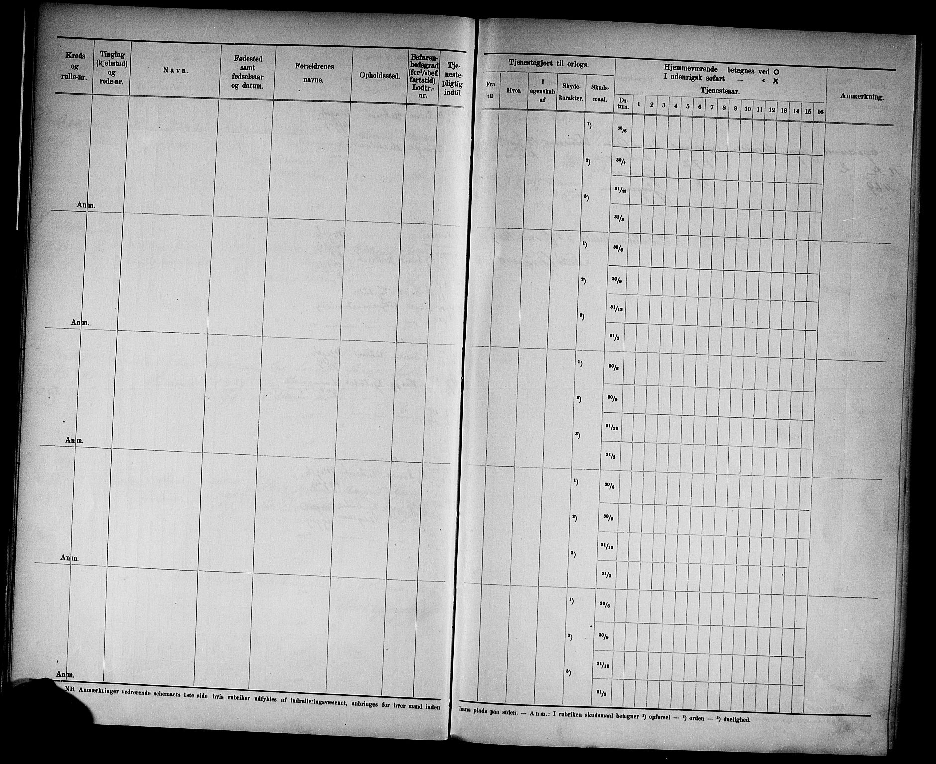 Kristiansand mønstringskrets, AV/SAK-2031-0015/F/Fd/L0008: Rulle sjøvernepliktige, C-8, 1906, s. 20