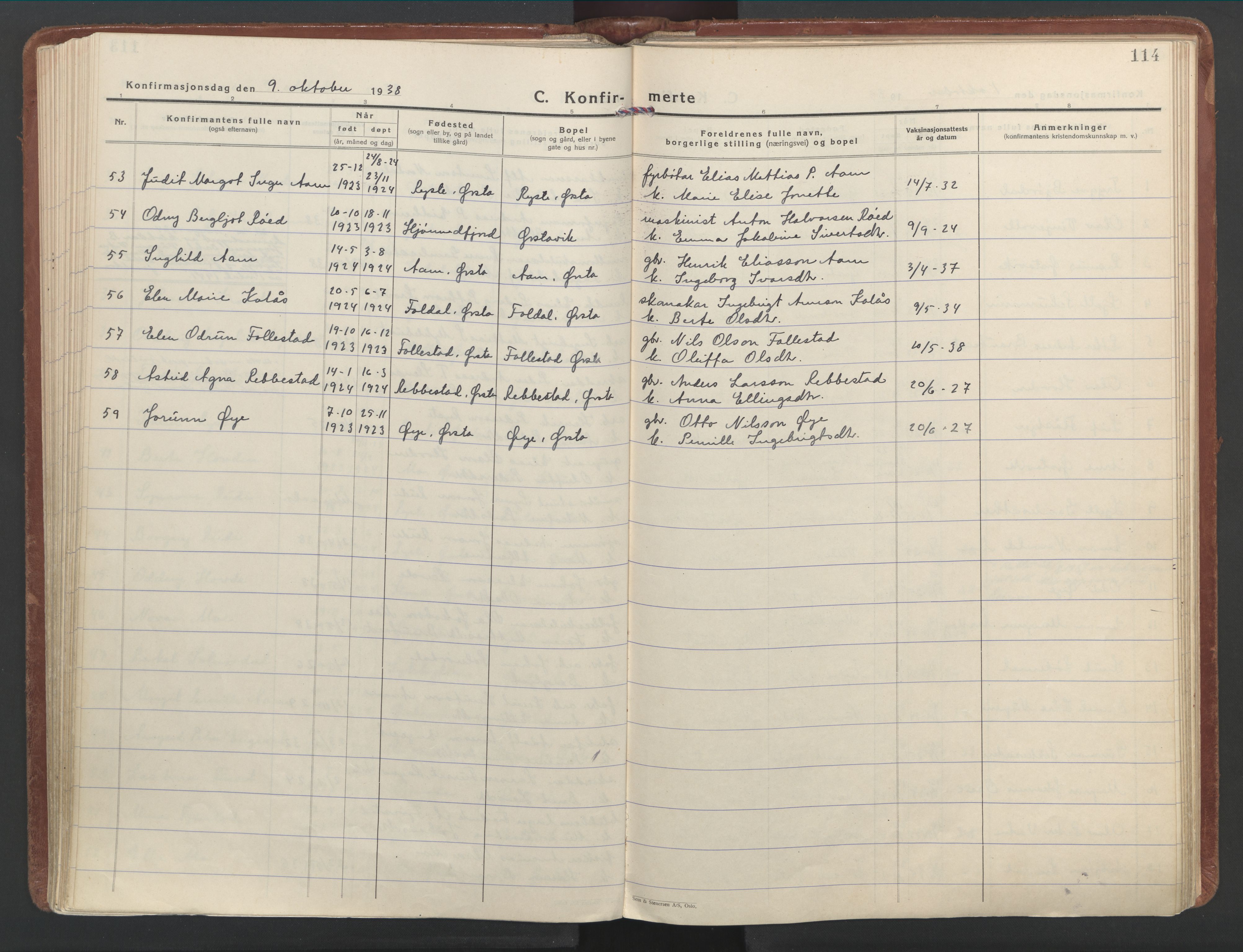 Ministerialprotokoller, klokkerbøker og fødselsregistre - Møre og Romsdal, AV/SAT-A-1454/513/L0181: Ministerialbok nr. 513A08, 1930-1943, s. 114