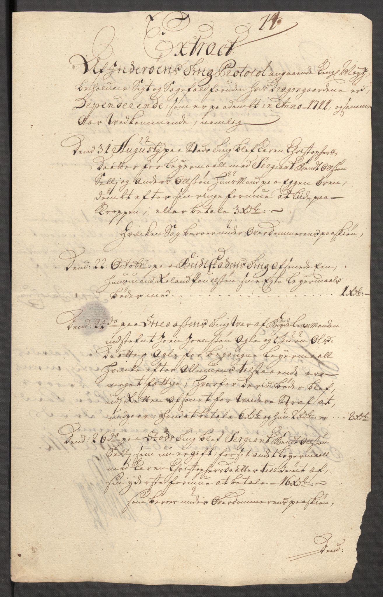 Rentekammeret inntil 1814, Reviderte regnskaper, Fogderegnskap, RA/EA-4092/R63/L4319: Fogderegnskap Inderøy, 1711, s. 189