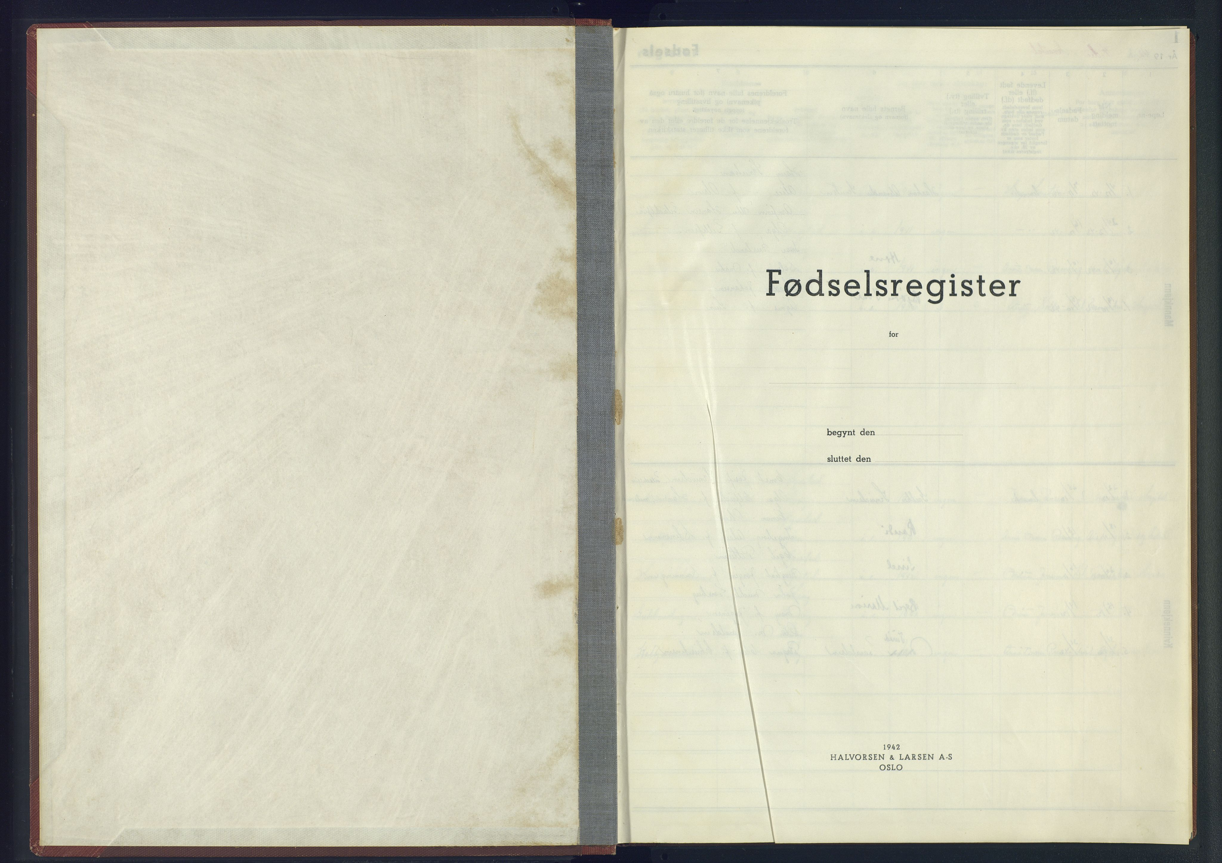 Hisøy sokneprestkontor, SAK/1111-0020/J/Jb/L0001: Fødselsregister nr. A-VI-4, 1942-1945