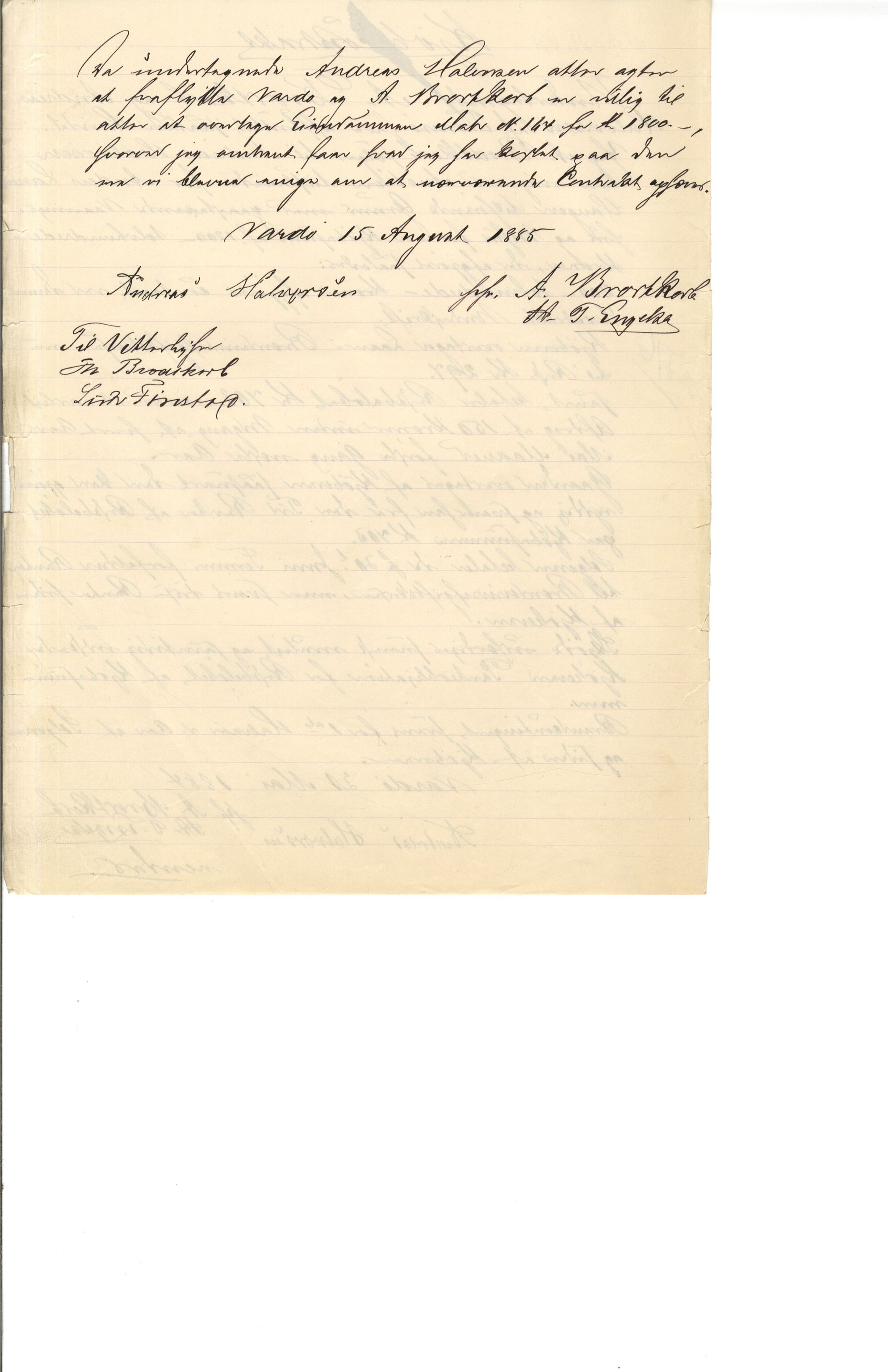 Brodtkorb handel A/S, VAMU/A-0001/Q/Qb/L0001: Skjøter og grunnbrev i Vardø by, 1822-1943, s. 70