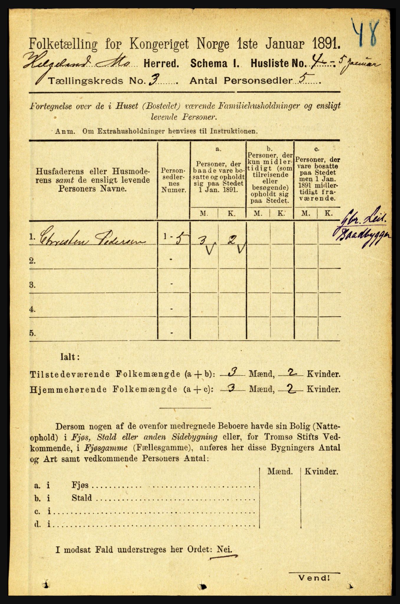 RA, Folketelling 1891 for 1833 Mo herred, 1891, s. 1304