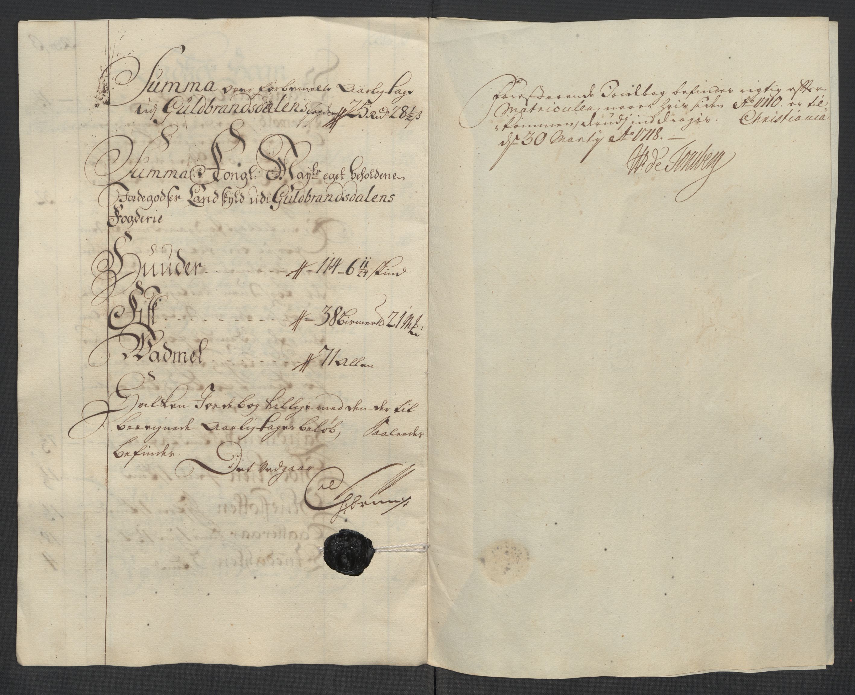 Rentekammeret inntil 1814, Reviderte regnskaper, Fogderegnskap, AV/RA-EA-4092/R17/L1187: Fogderegnskap Gudbrandsdal, 1717, s. 93