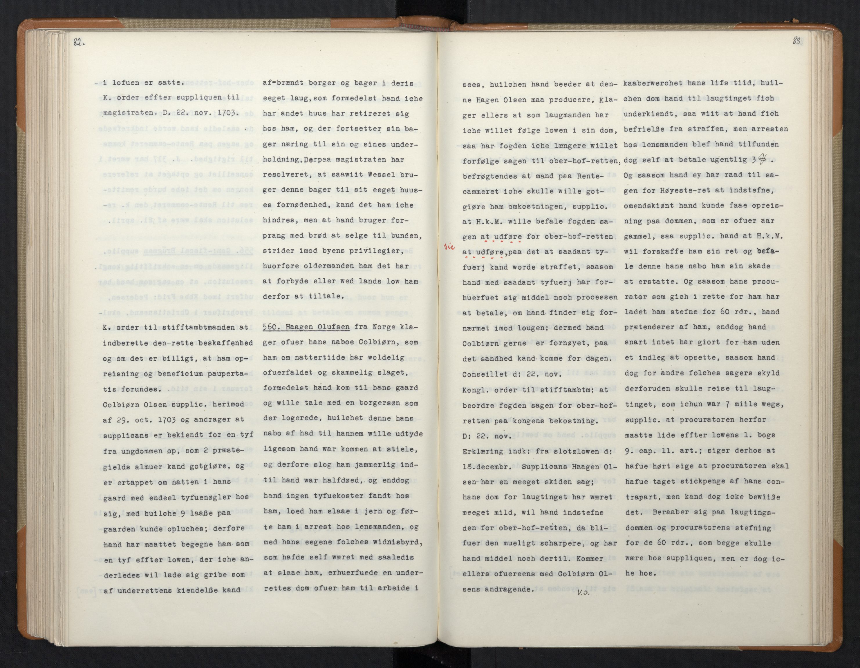 Avskriftsamlingen, RA/EA-4022/F/Fa/L0071: Supplikker, 1703, s. 168