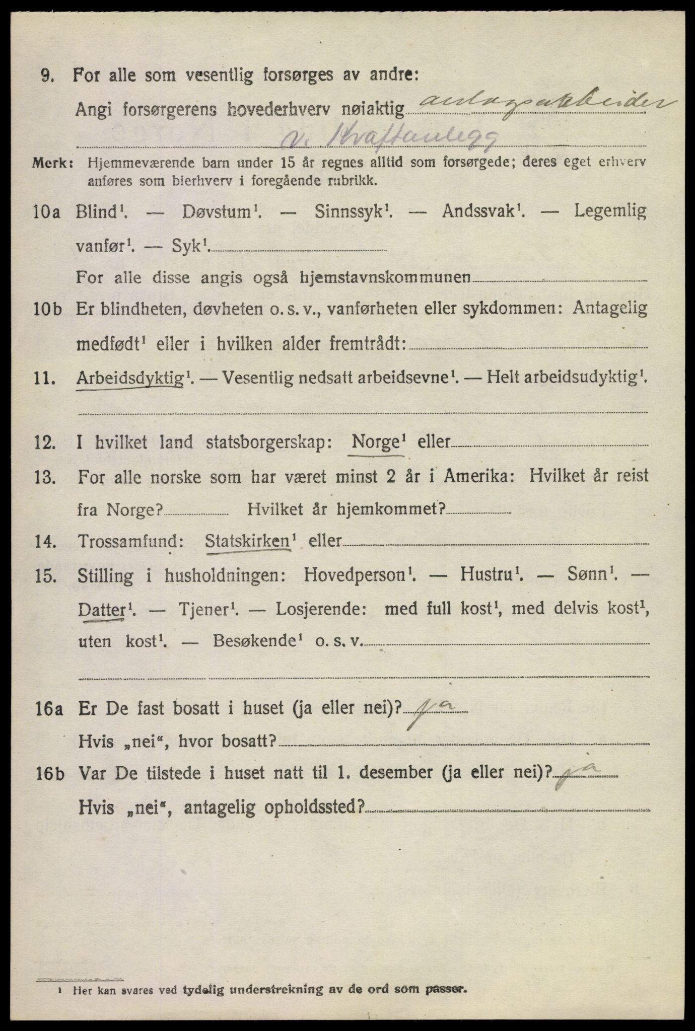 SAKO, Folketelling 1920 for 0630 Øvre Sandsvær herred, 1920, s. 1589