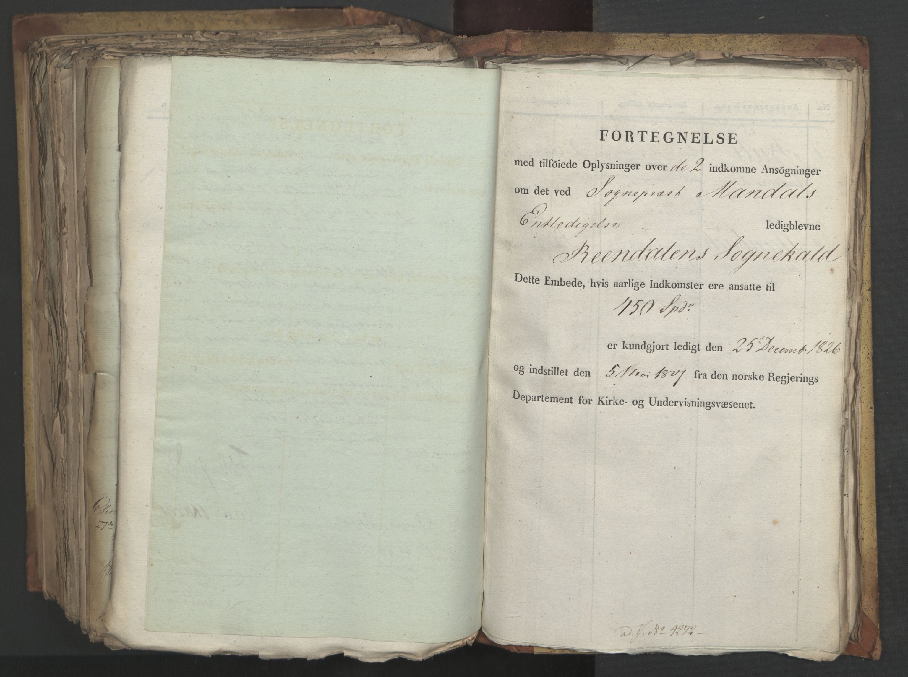Statsrådsavdelingen i Stockholm, AV/RA-S-1003/D/Da/L0050: Regjeringsinnstillinger nr. 4087-4309, 1826, s. 577
