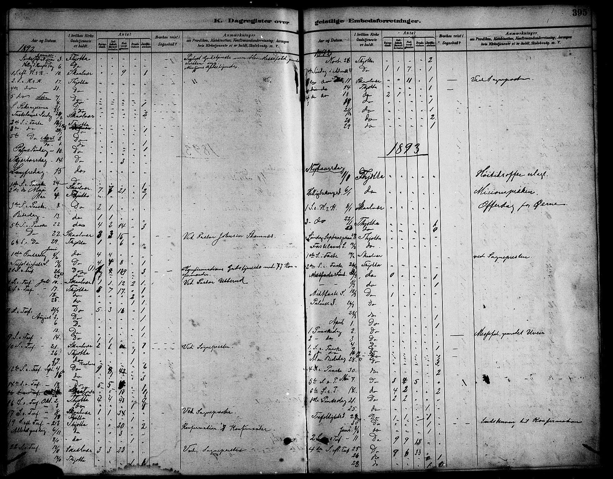 Ministerialprotokoller, klokkerbøker og fødselsregistre - Nordland, SAT/A-1459/817/L0268: Klokkerbok nr. 817C03, 1884-1920, s. 395