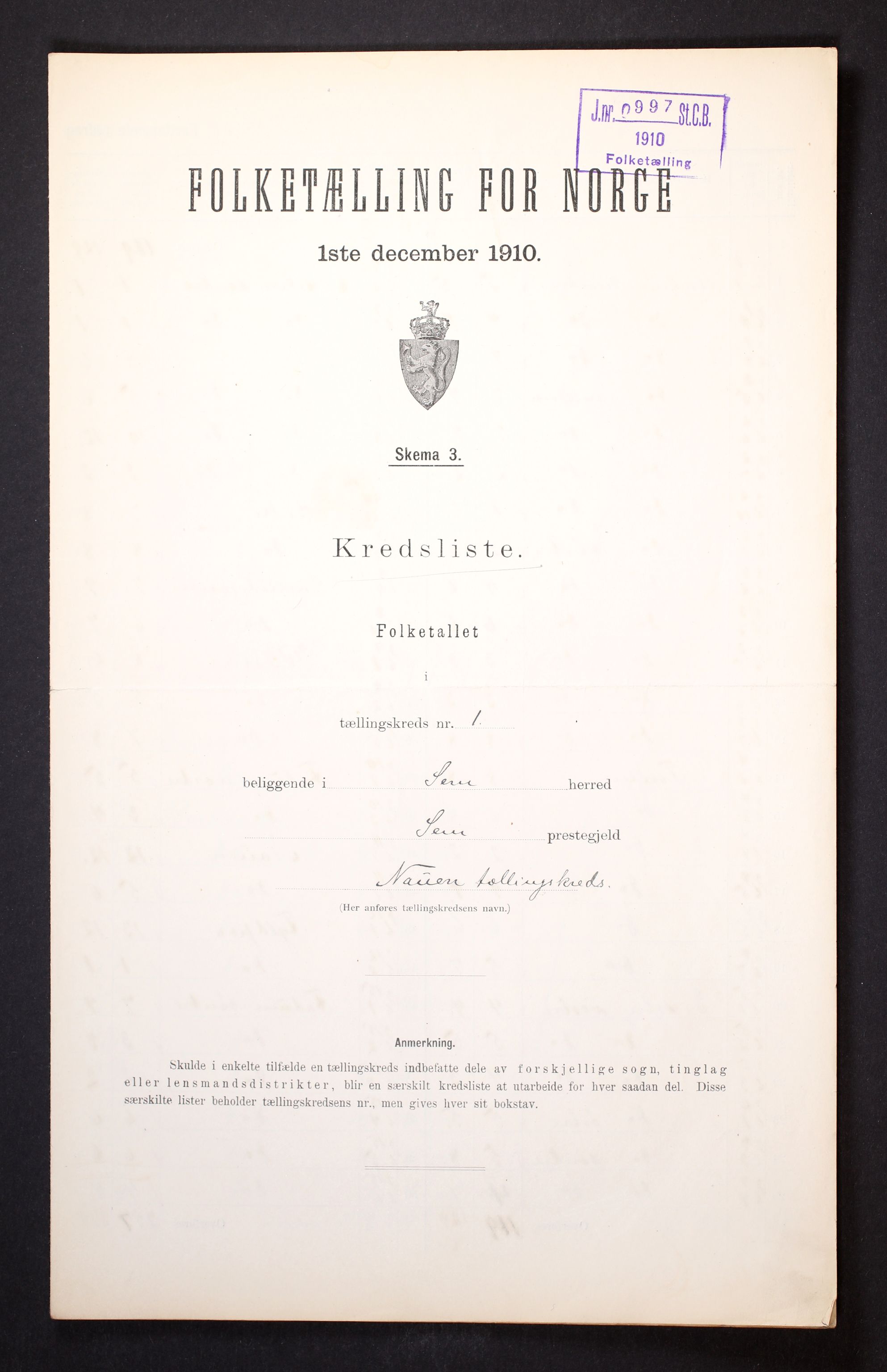 RA, Folketelling 1910 for 0721 Sem herred, 1910, s. 4