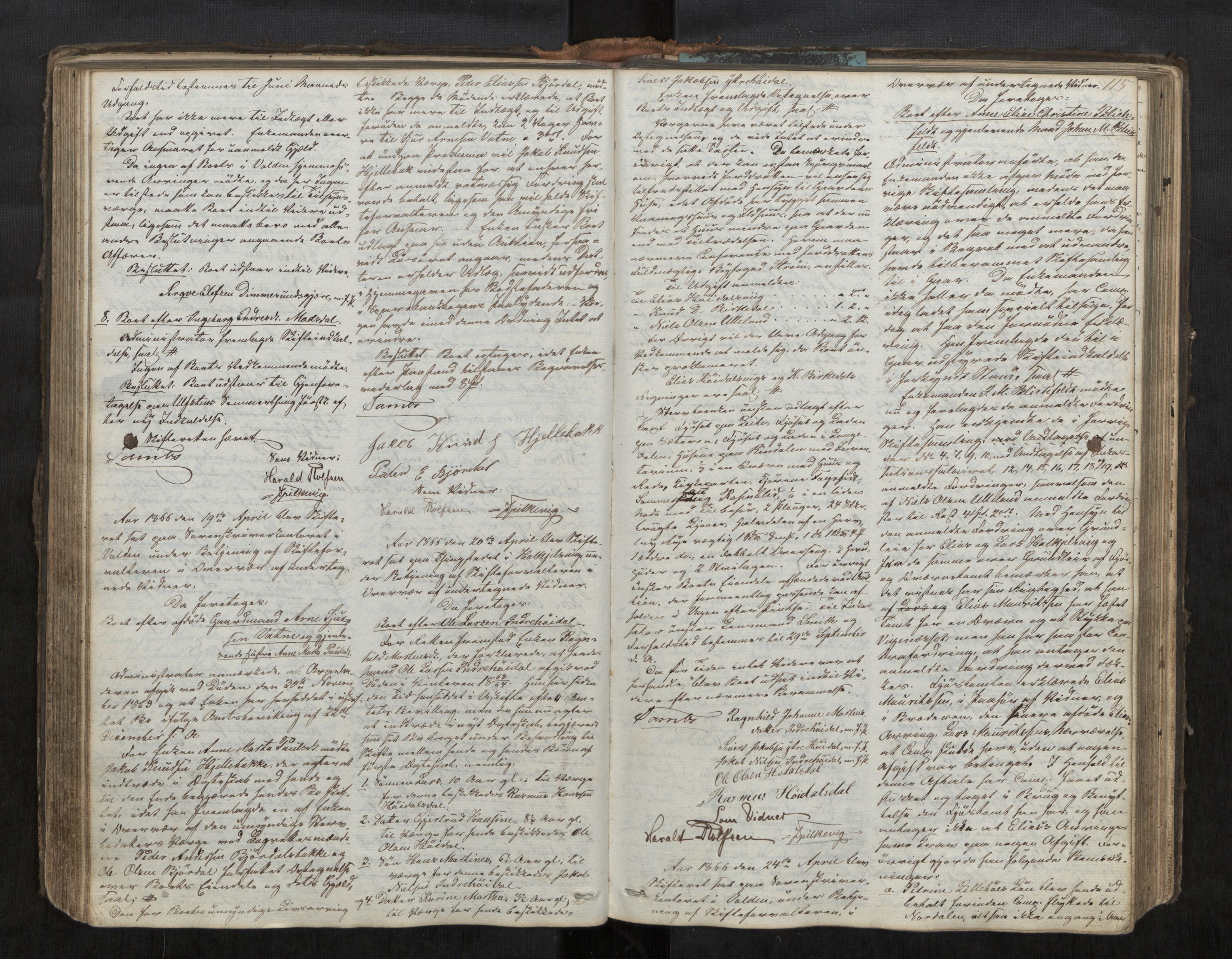 Søre Sunnmøre sorenskriveri, AV/SAT-A-4122/1/3/3B/L0003: Skiftebehandlings- / Skifteforhandlingsprotokollar, 1861-1876, s. 115