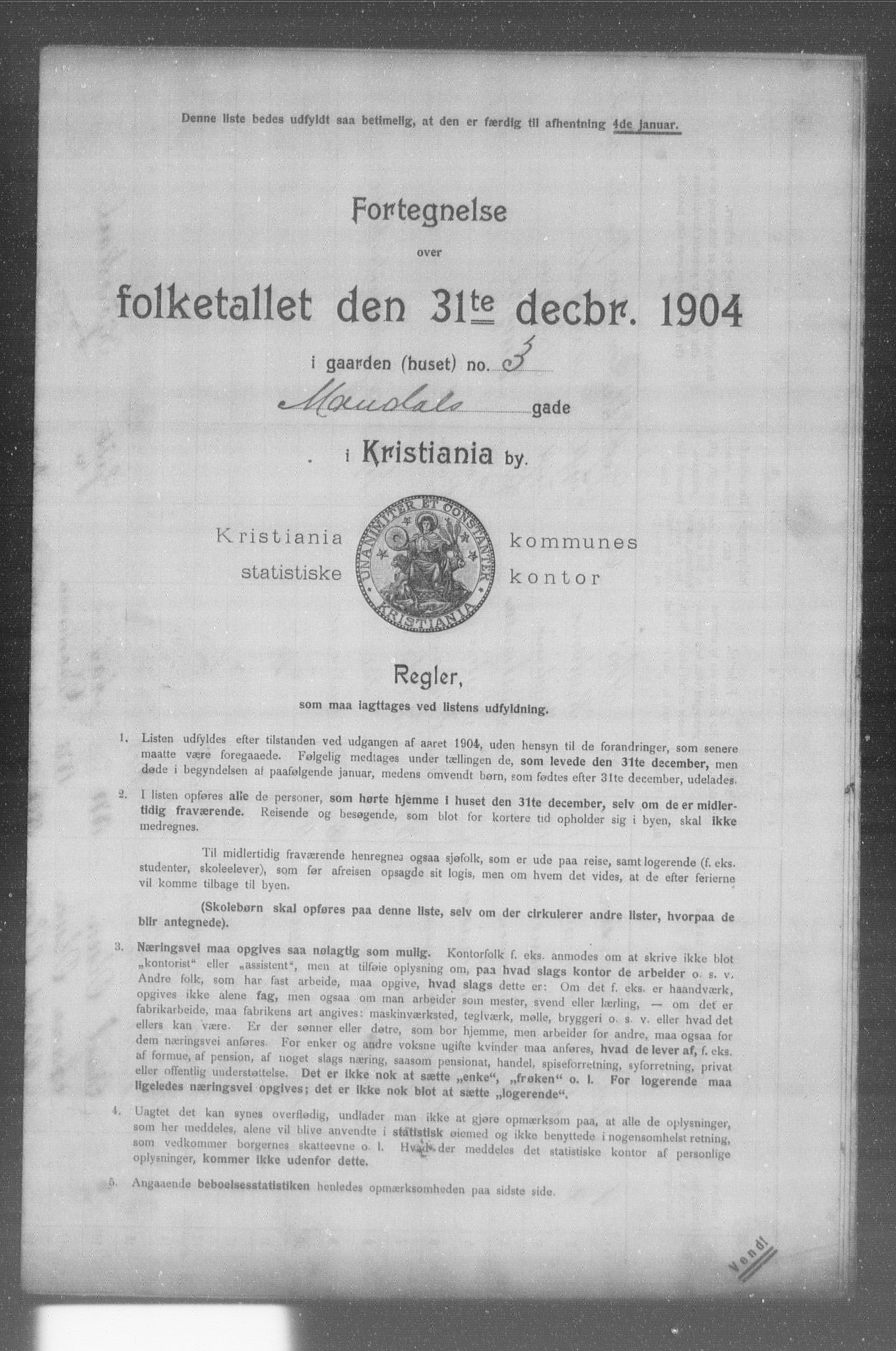 OBA, Kommunal folketelling 31.12.1904 for Kristiania kjøpstad, 1904, s. 11633