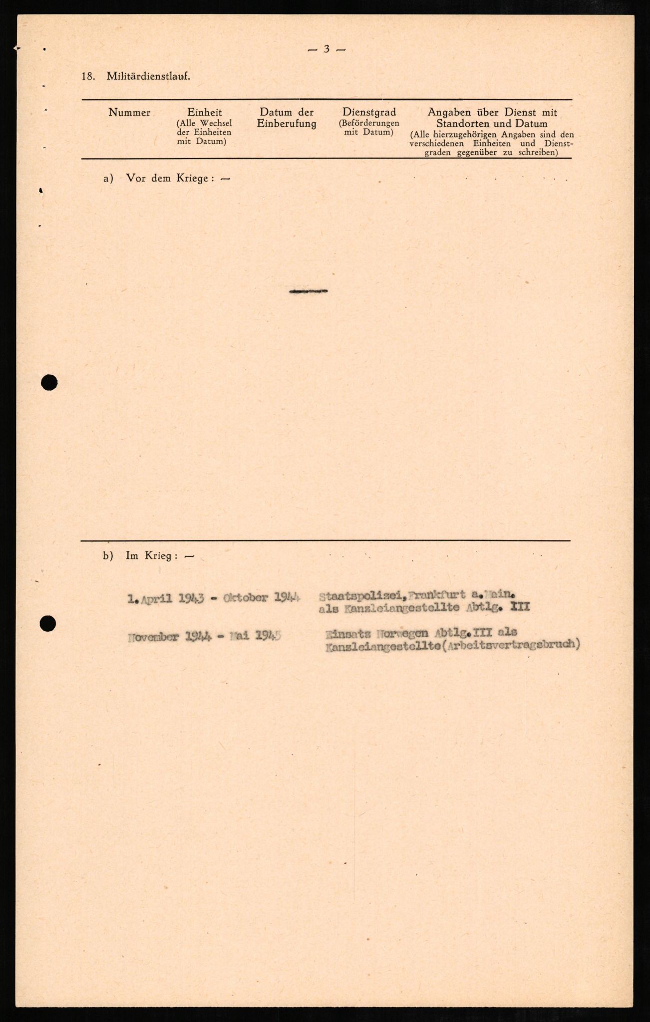 Forsvaret, Forsvarets overkommando II, AV/RA-RAFA-3915/D/Db/L0006: CI Questionaires. Tyske okkupasjonsstyrker i Norge. Tyskere., 1945-1946, s. 160