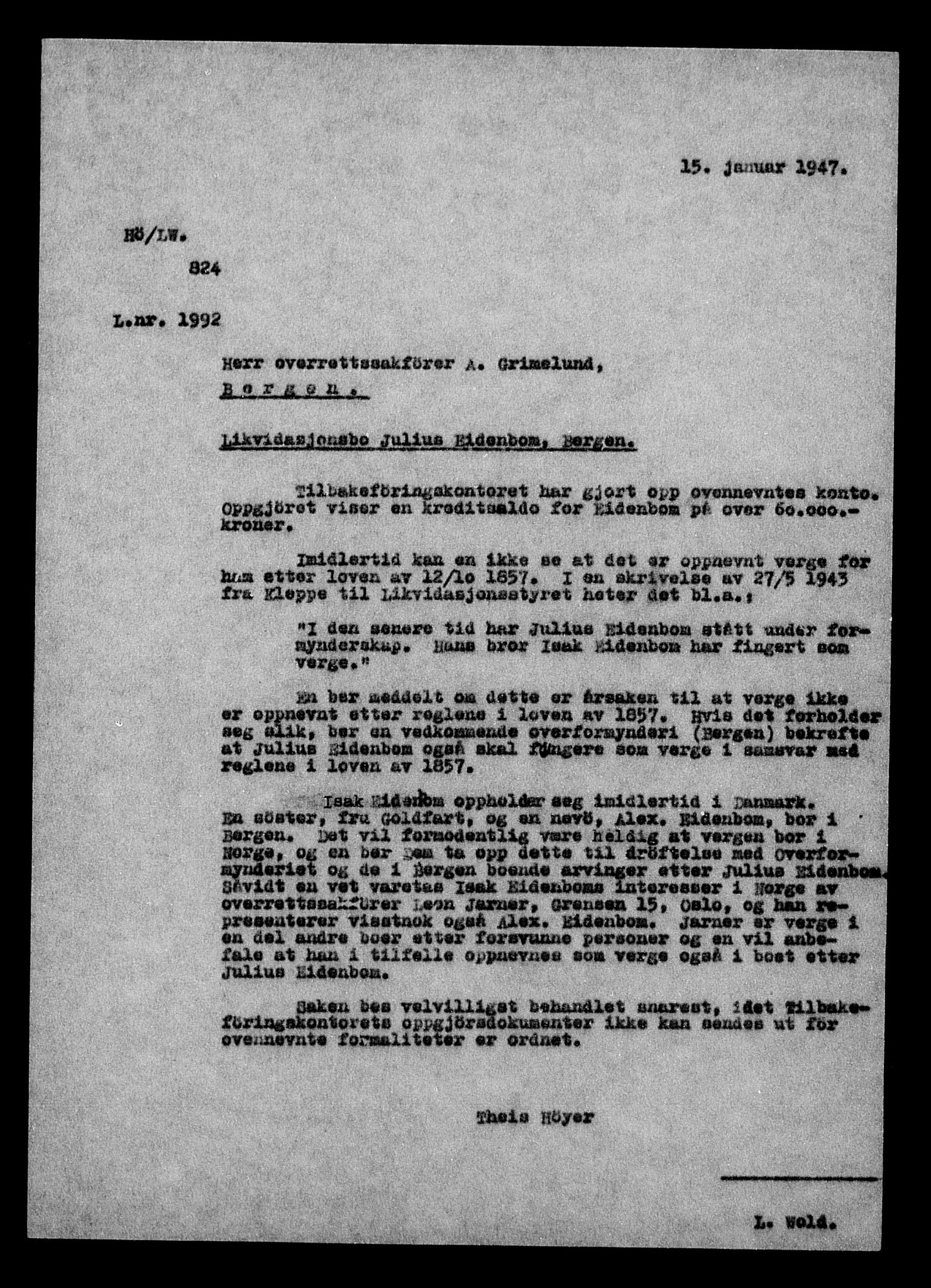 Justisdepartementet, Tilbakeføringskontoret for inndratte formuer, AV/RA-S-1564/H/Hc/Hcd/L0995: --, 1945-1947, s. 16