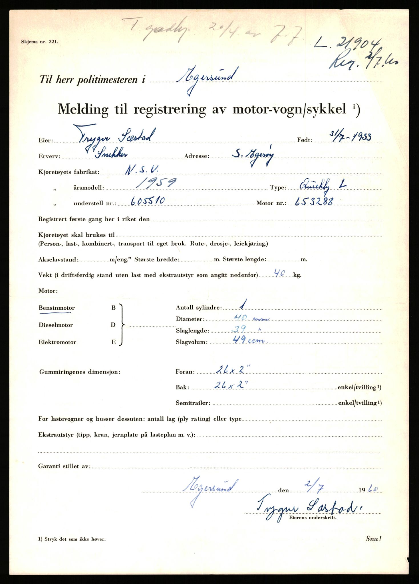 Stavanger trafikkstasjon, SAST/A-101942/0/F/L0038: L-21500 - L-22252, 1930-1971, s. 1335