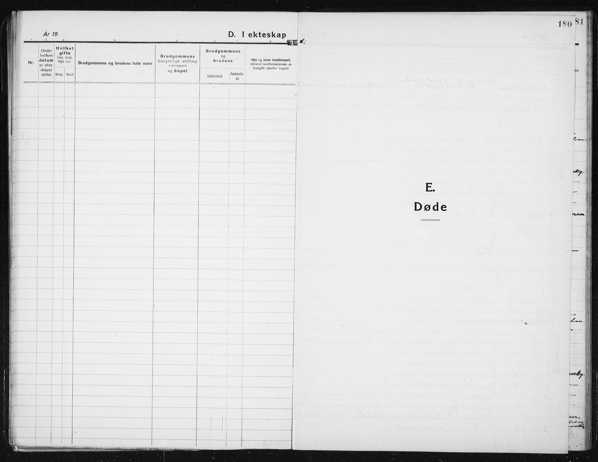 Ministerialprotokoller, klokkerbøker og fødselsregistre - Sør-Trøndelag, AV/SAT-A-1456/641/L0599: Klokkerbok nr. 641C03, 1910-1938, s. 180