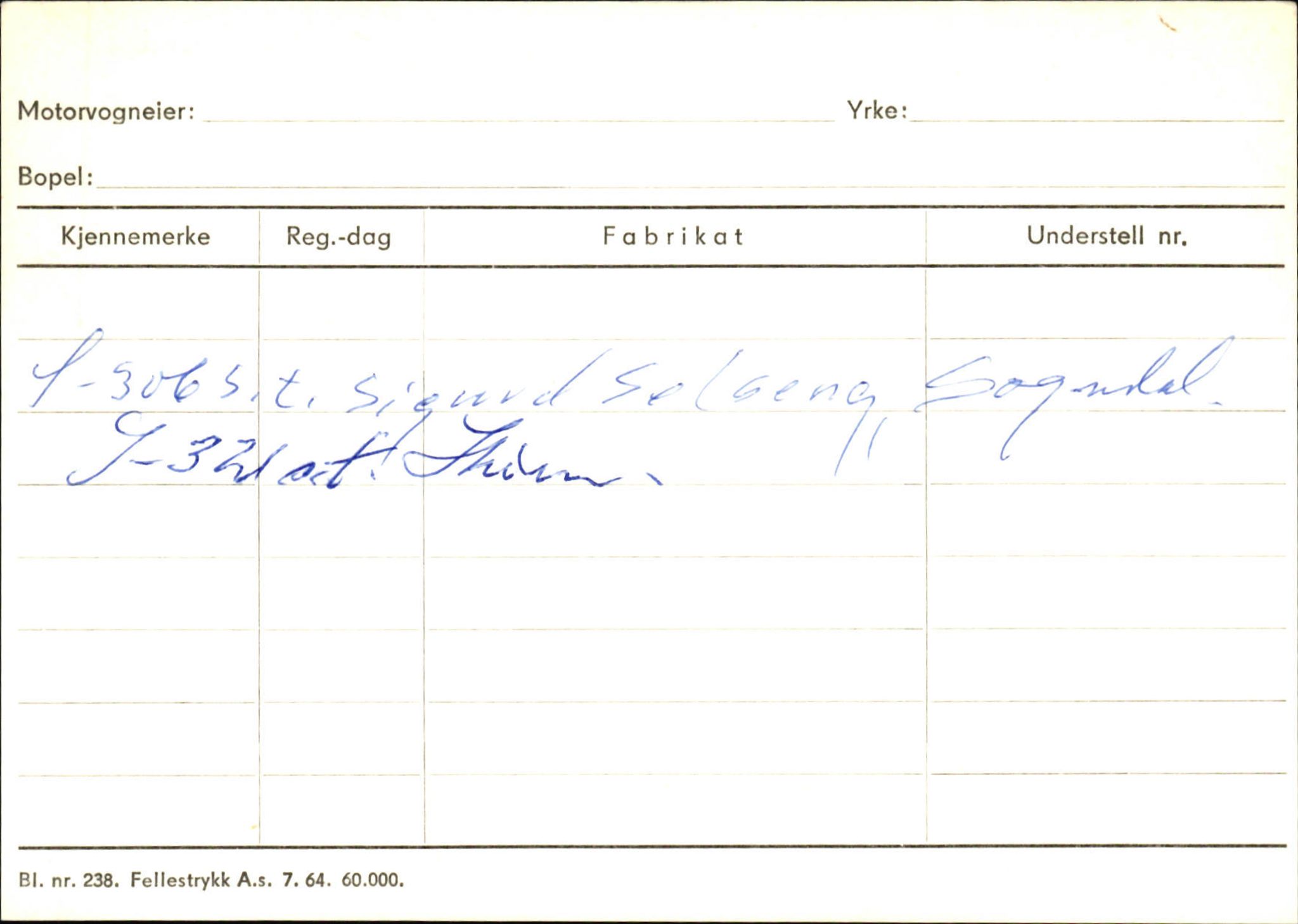 Statens vegvesen, Sogn og Fjordane vegkontor, SAB/A-5301/4/F/L0124: Eigarregister Sogndal A-U, 1945-1975, s. 504