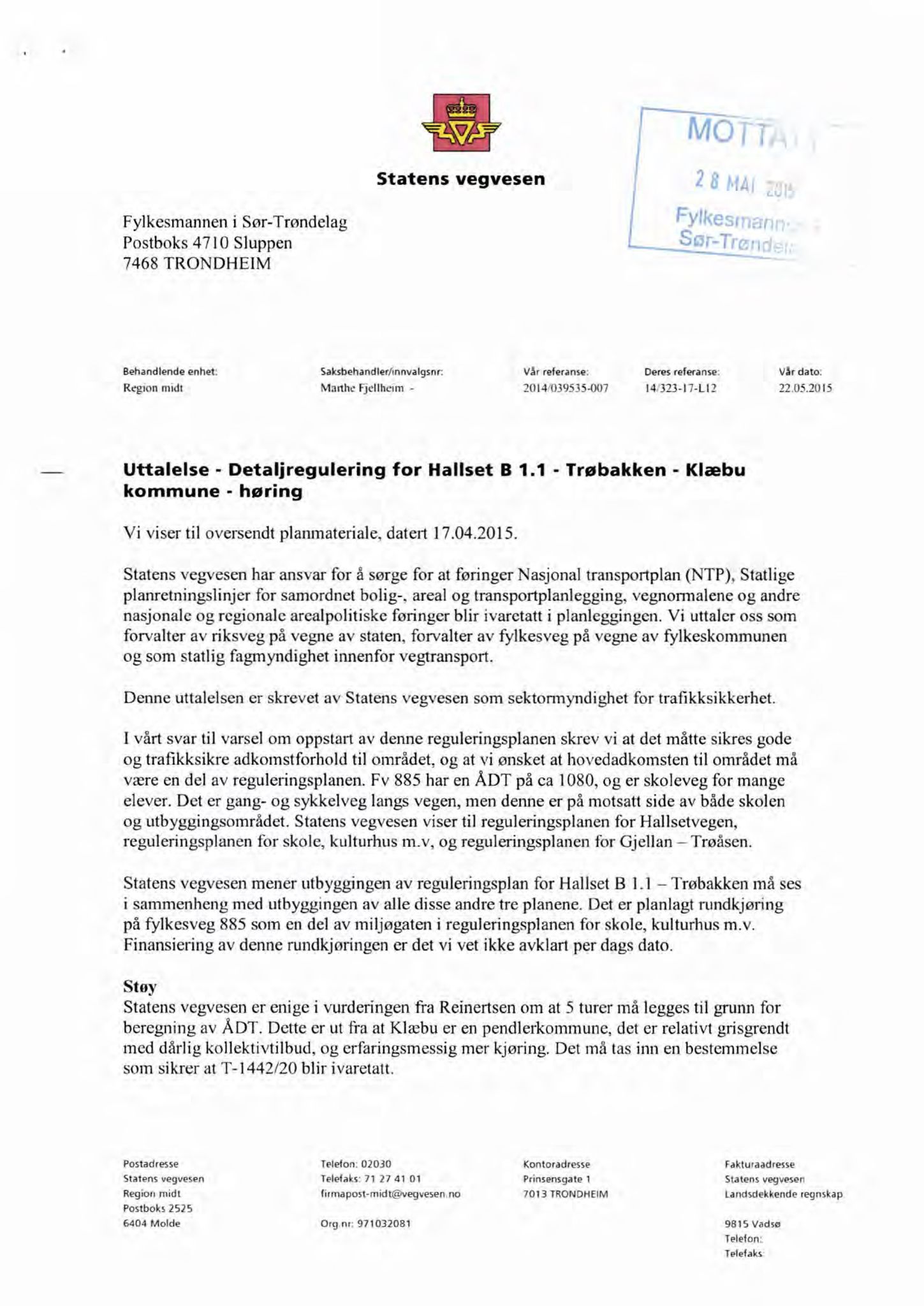 Klæbu Kommune, TRKO/KK/02-FS/L008: Formannsskapet - Møtedokumenter, 2015, s. 2345