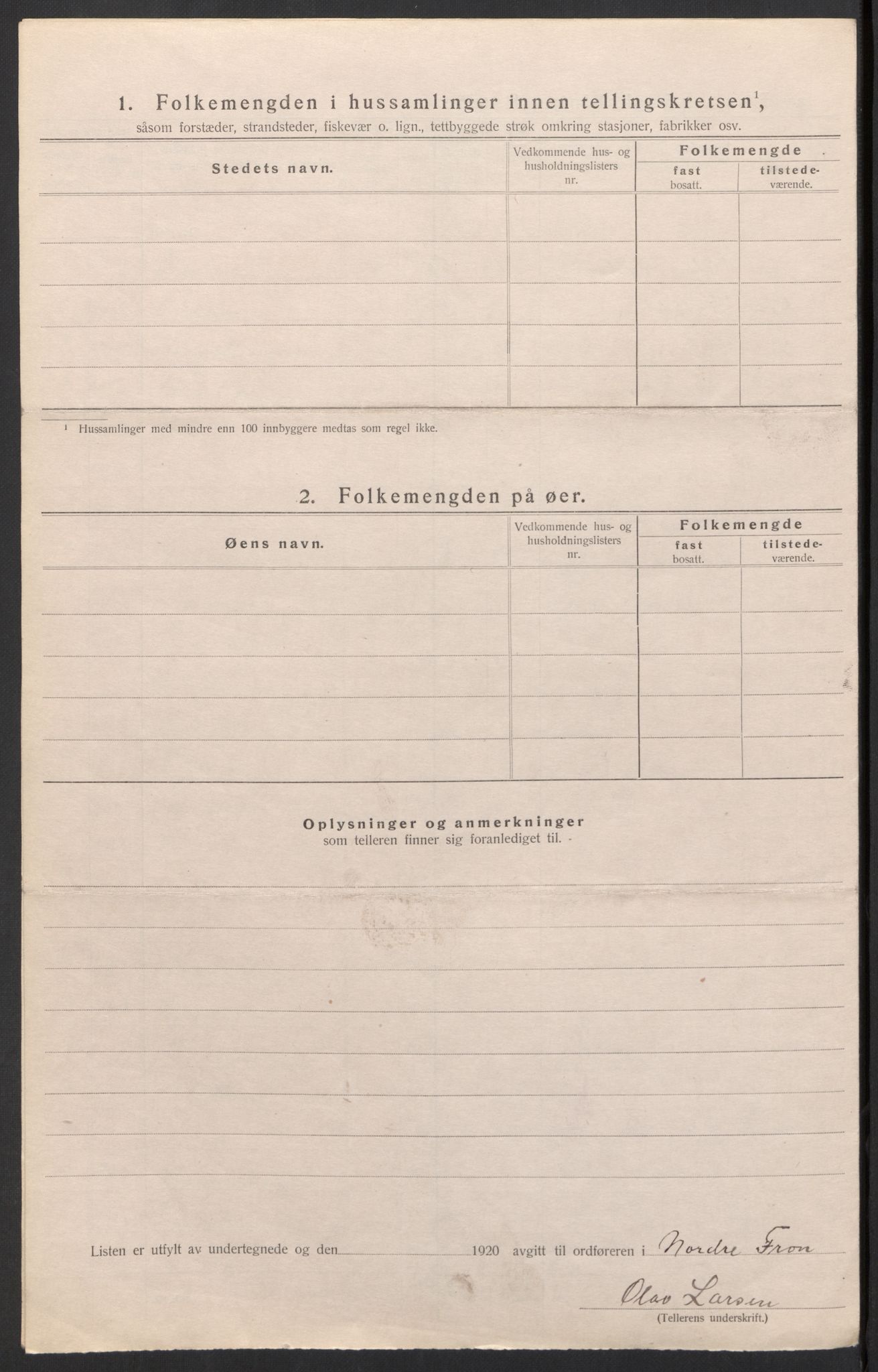 SAH, Folketelling 1920 for 0518 Nord-Fron herred, 1920, s. 17