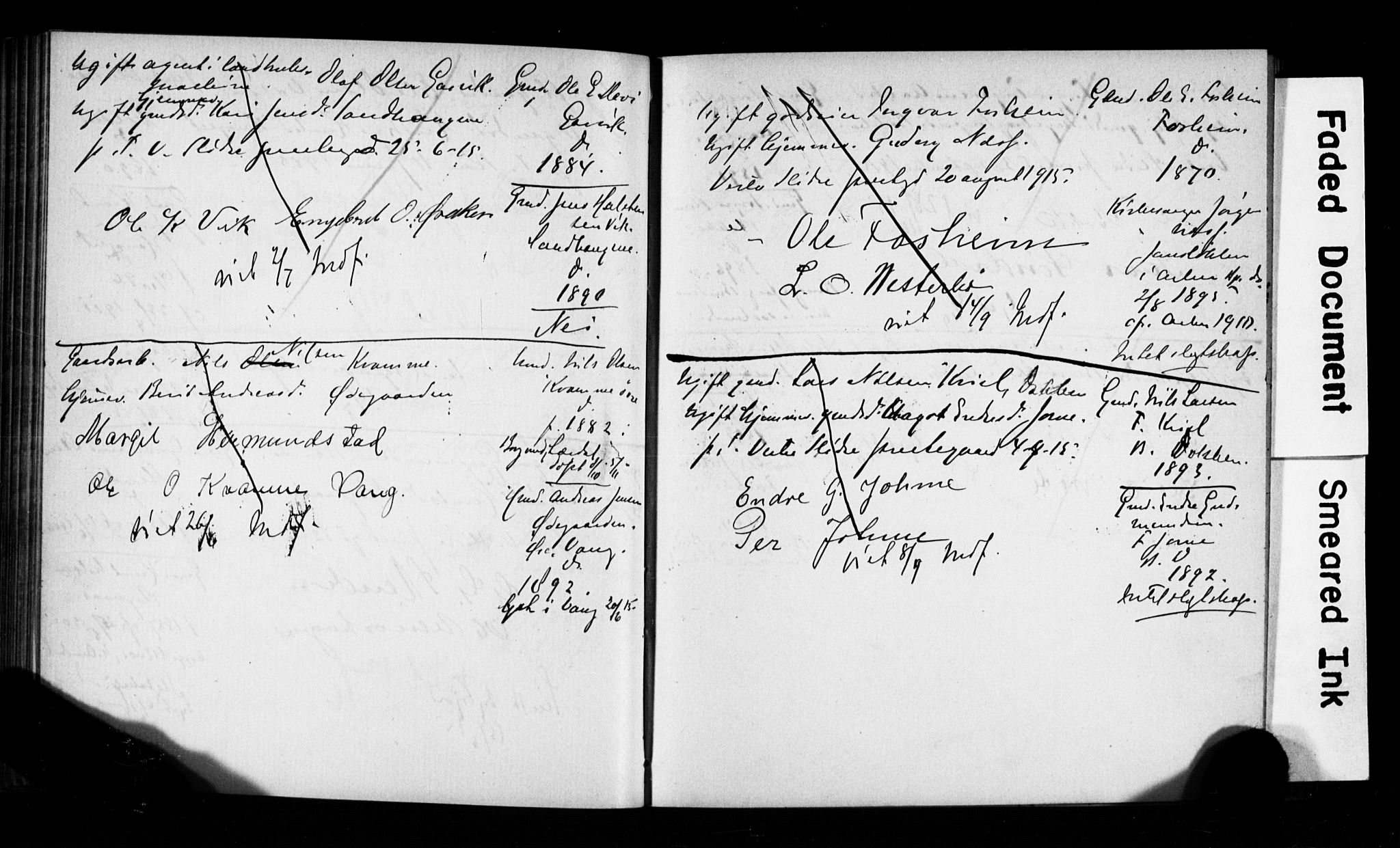 Vestre Slidre prestekontor, AV/SAH-PREST-136/I/Ie/Iea/L0001/0001: Lysningsprotokoll nr. 1, 1881-1919