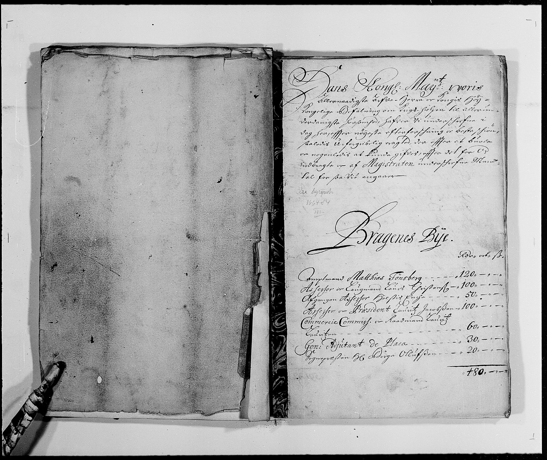 Rentekammeret inntil 1814, Reviderte regnskaper, Byregnskaper, RA/EA-4066/R/Re/L0059: [E4] Kontribusjonsregnskap (med Bragernes og Strømsø), 1680-1684, s. 210