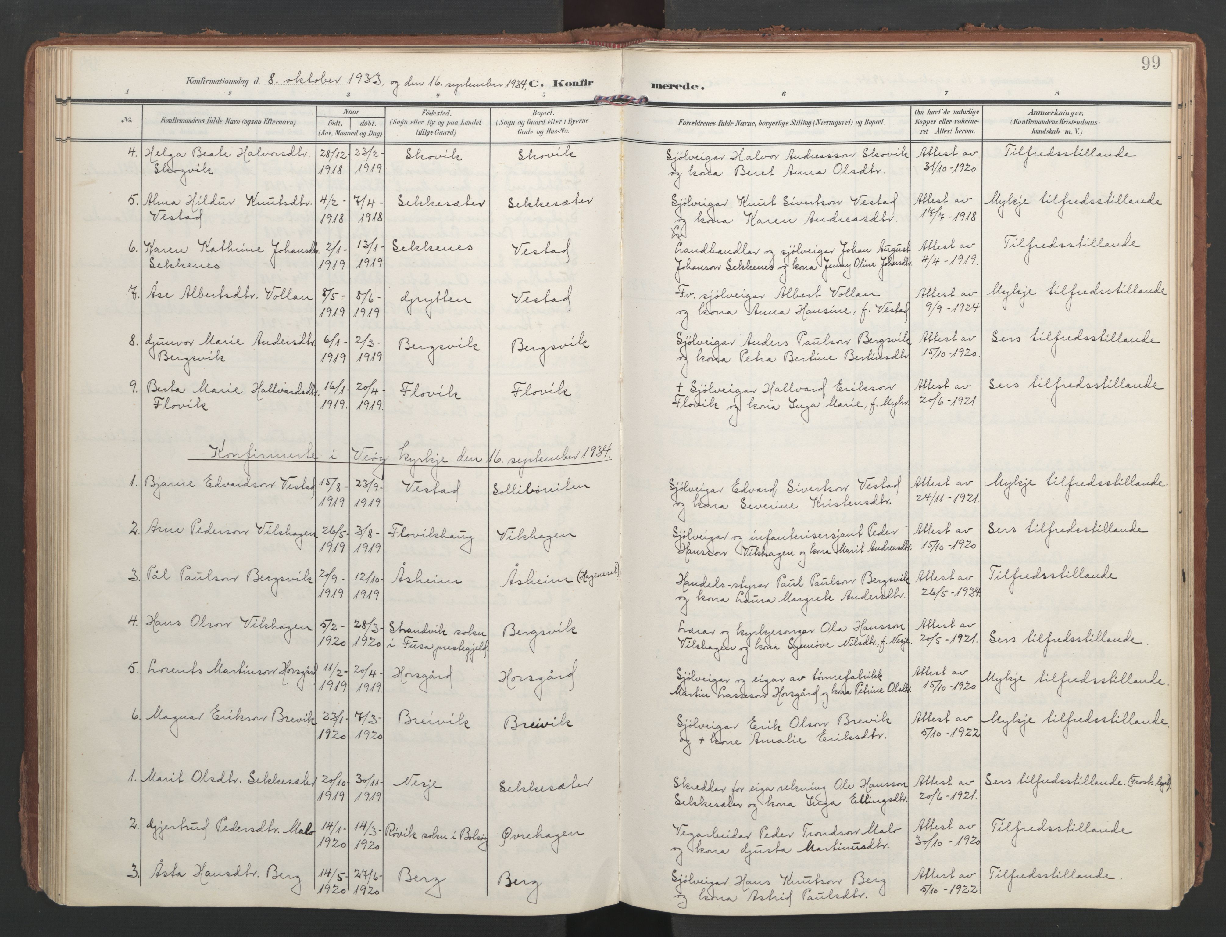 Ministerialprotokoller, klokkerbøker og fødselsregistre - Møre og Romsdal, AV/SAT-A-1454/547/L0605: Ministerialbok nr. 547A07, 1907-1936, s. 99
