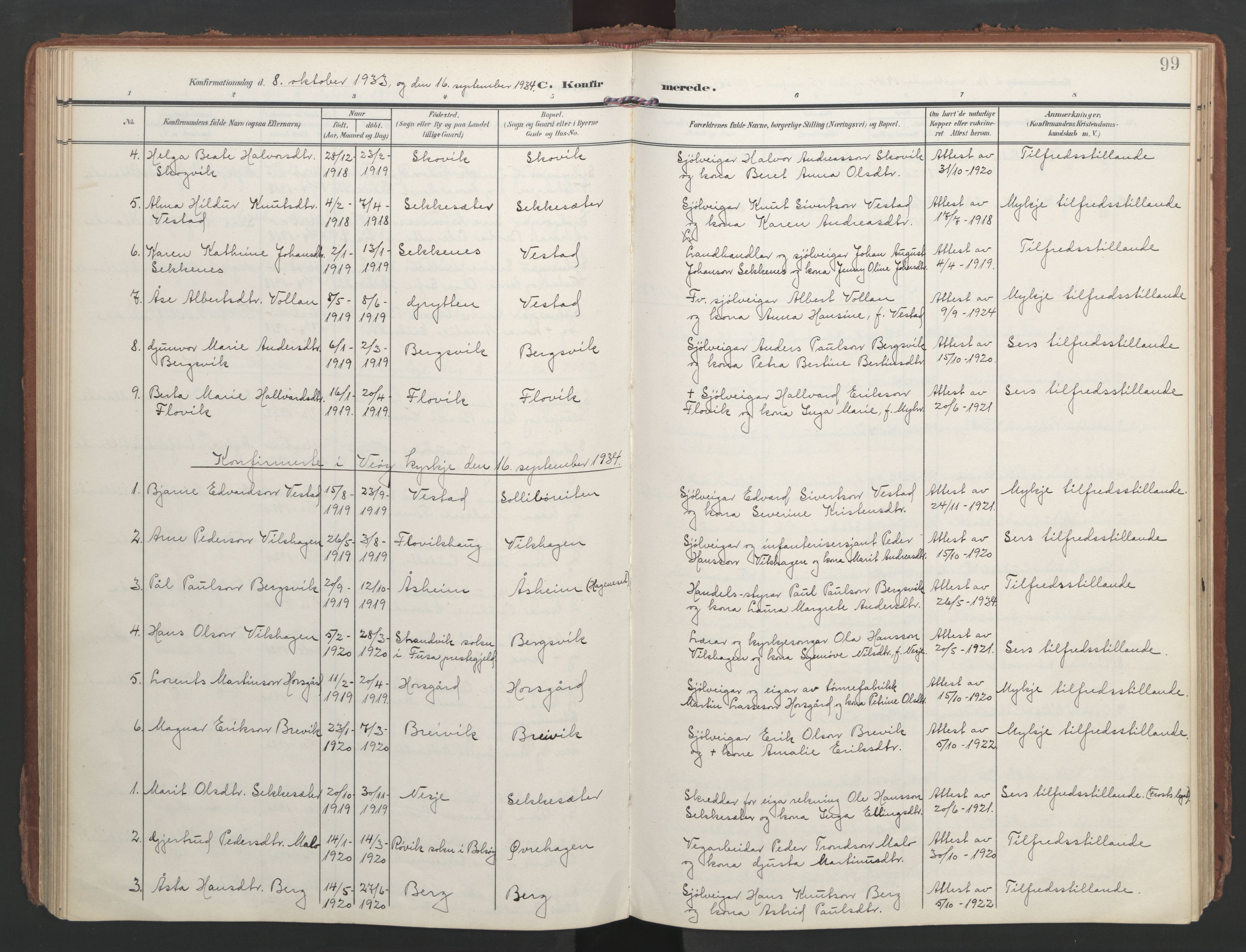 Ministerialprotokoller, klokkerbøker og fødselsregistre - Møre og Romsdal, SAT/A-1454/547/L0605: Ministerialbok nr. 547A07, 1907-1936, s. 99